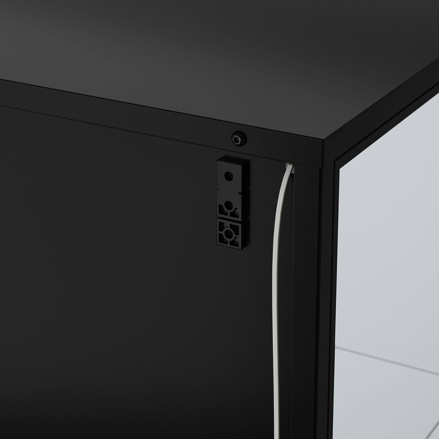 RUDSTA, glass-door cabinet, 42x37x155 cm, 604.348.25