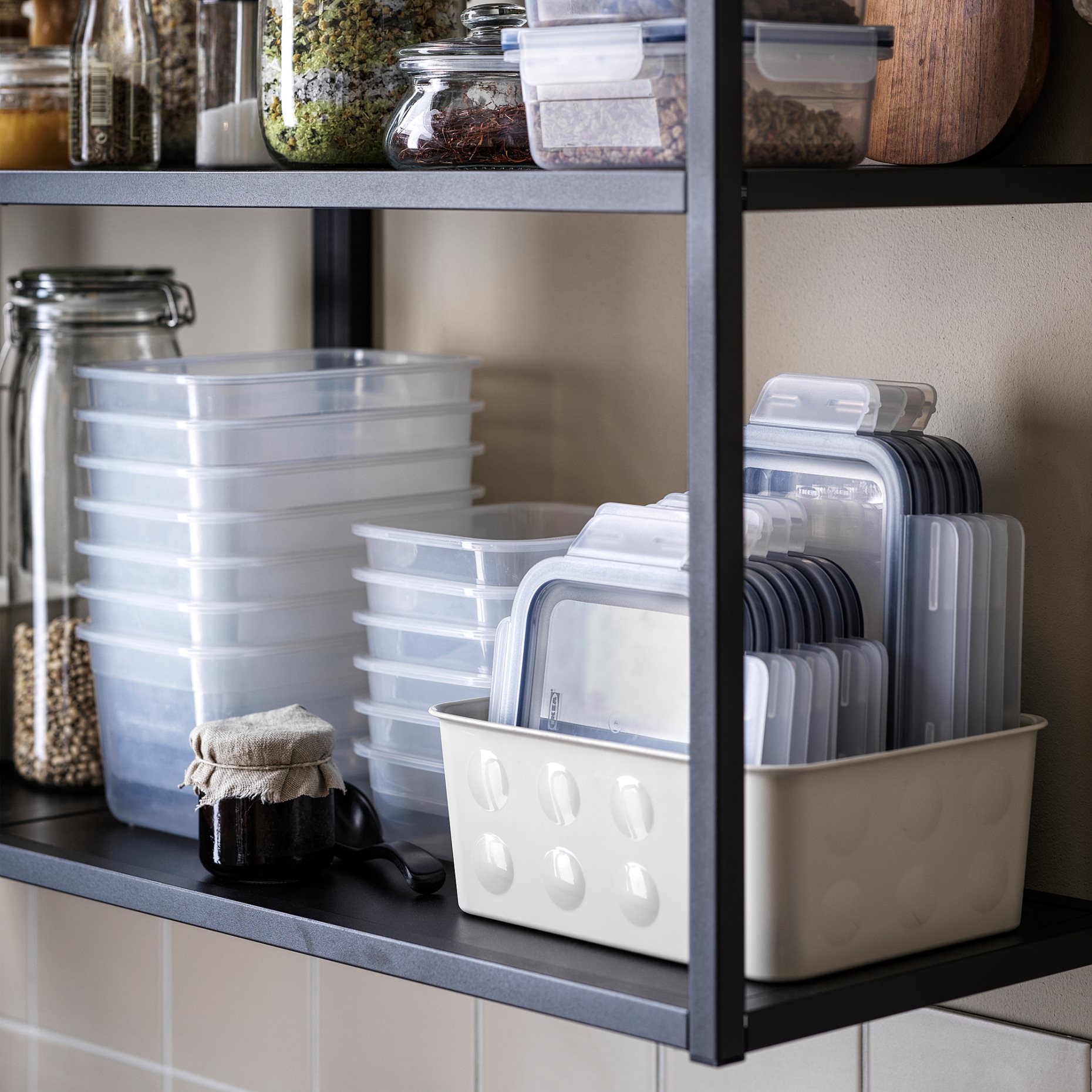 IKEA 365+, δοχείο αποθήκευσης τροφίμων, 3 τεμ. 750 ml, 604.521.74