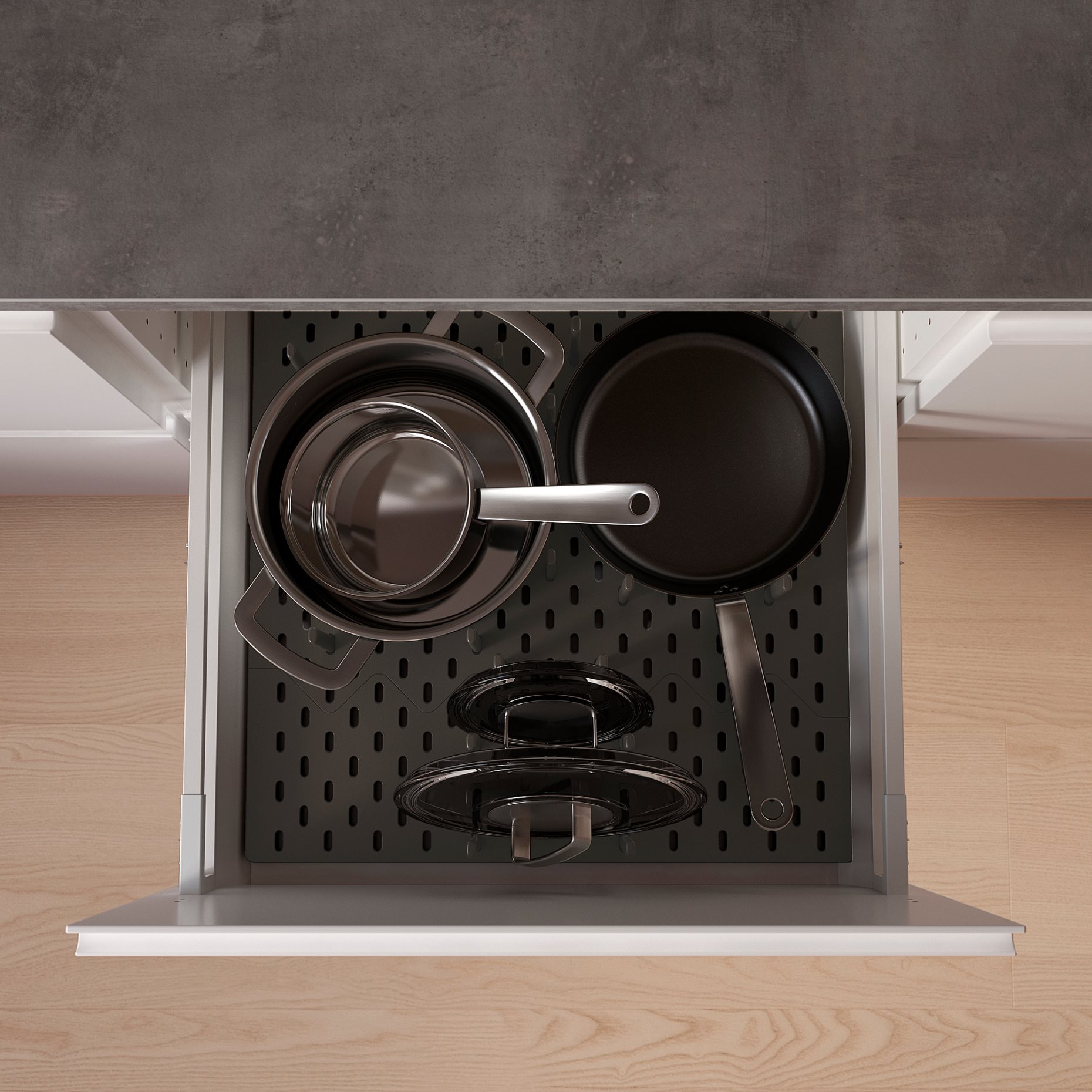 UPPDATERA, pegboard drawer organiser, 60 cm, 604.600.08