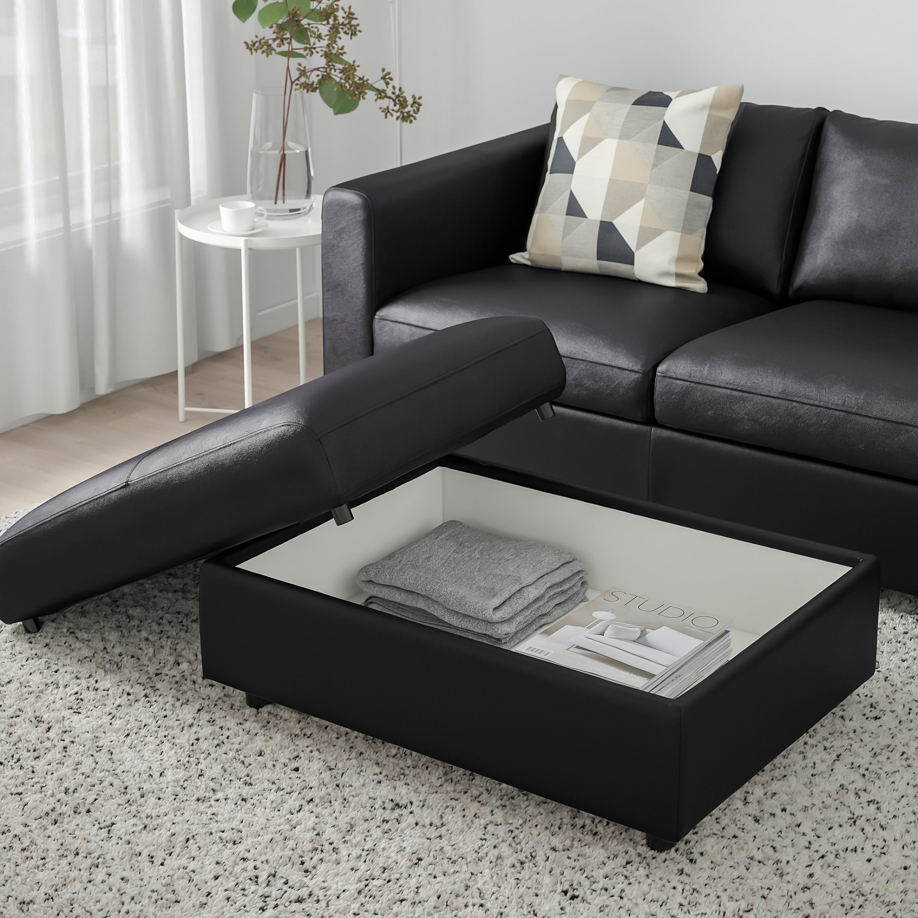 VIMLE, footstool with storage, 604.653.84