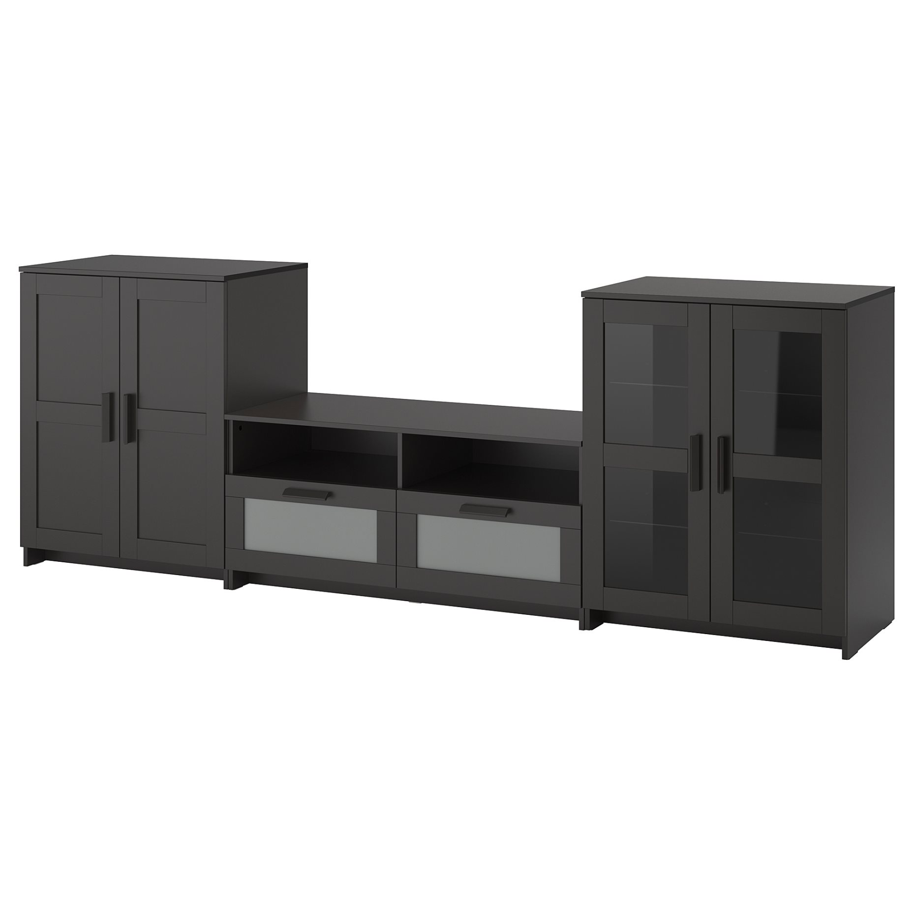 BRIMNES, TV storage combination/glass doors, 692.782.22
