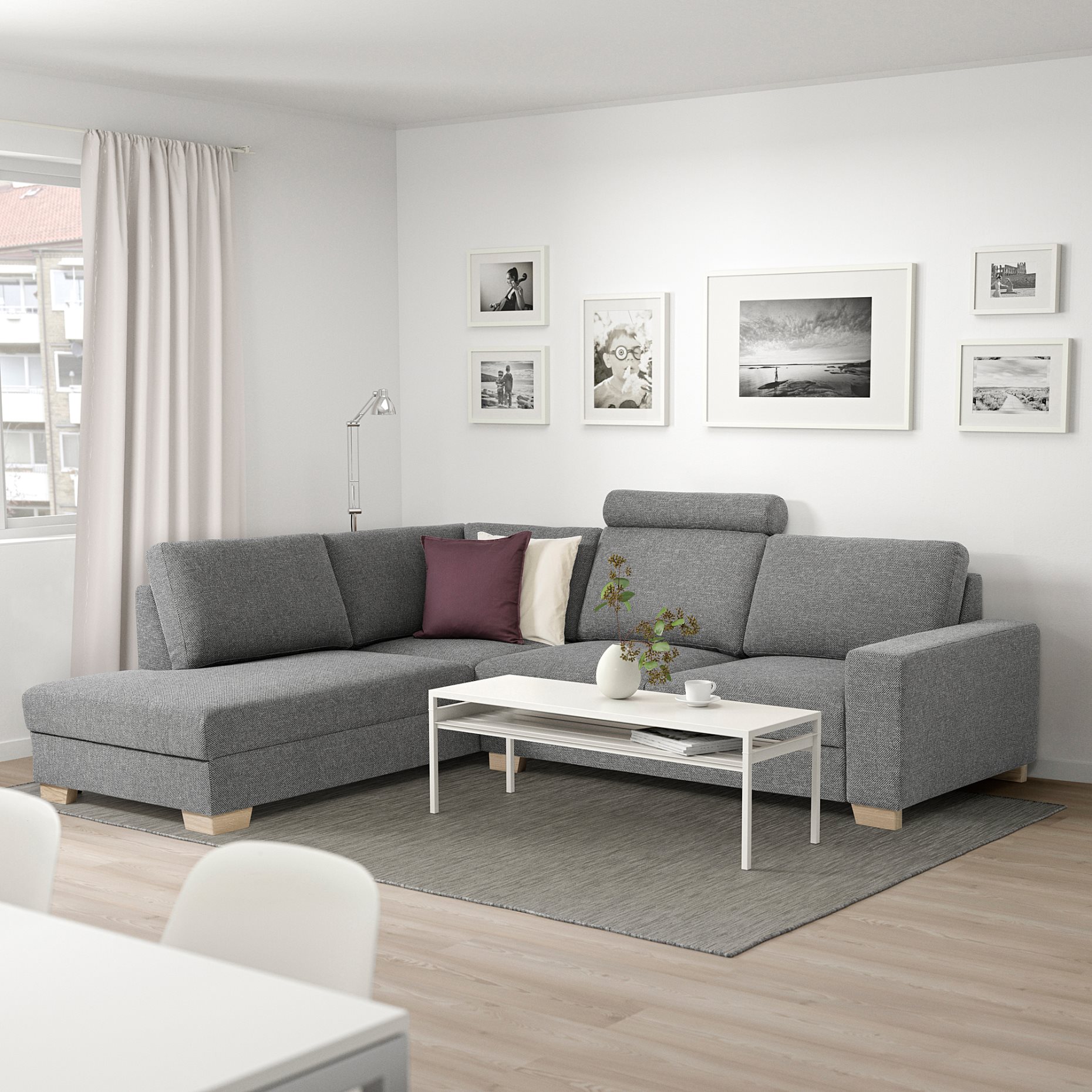 SÖRVALLEN, corner sofa 3-seat with open end/left, 693.041.41