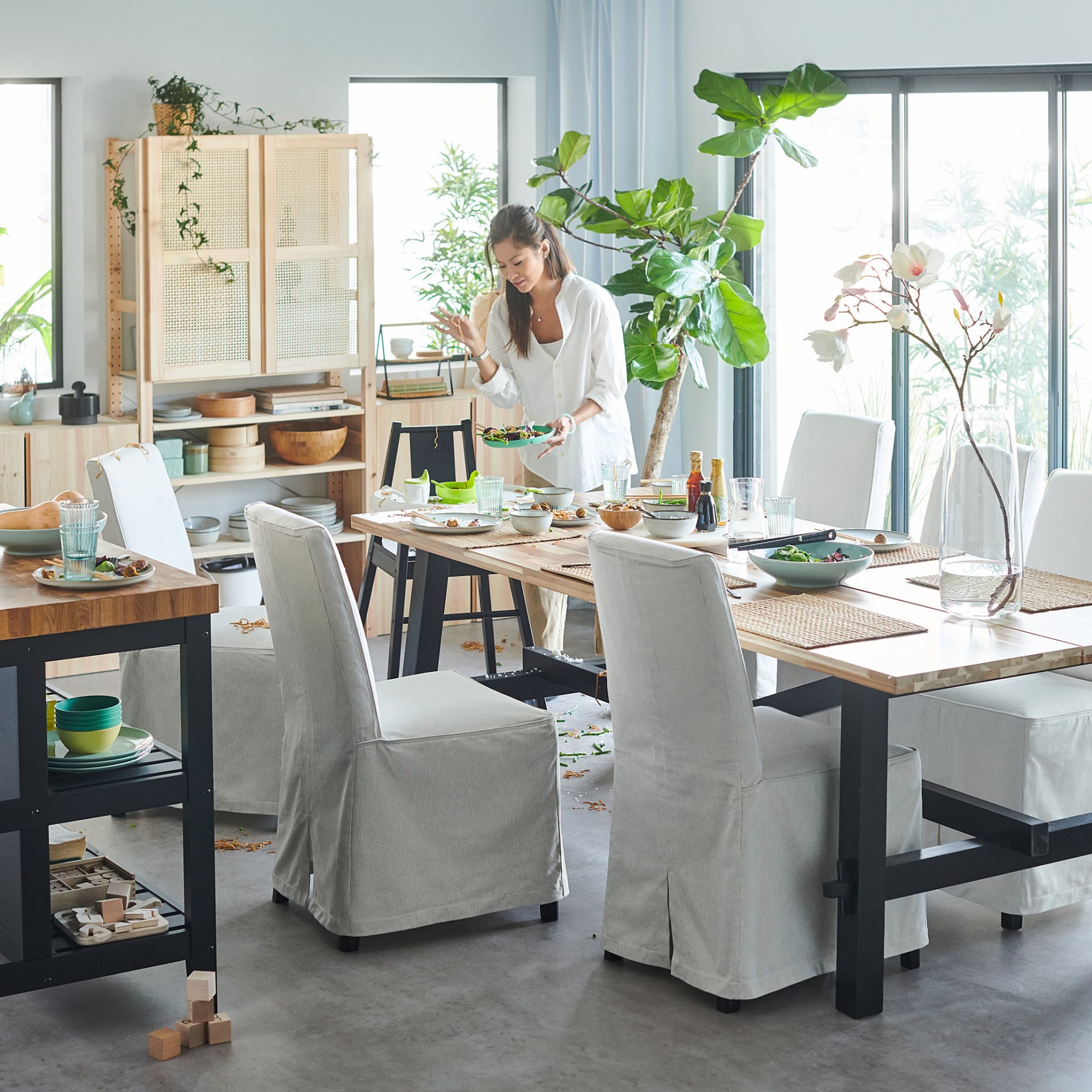 BERGMUND, chair with long cover, 693.842.51