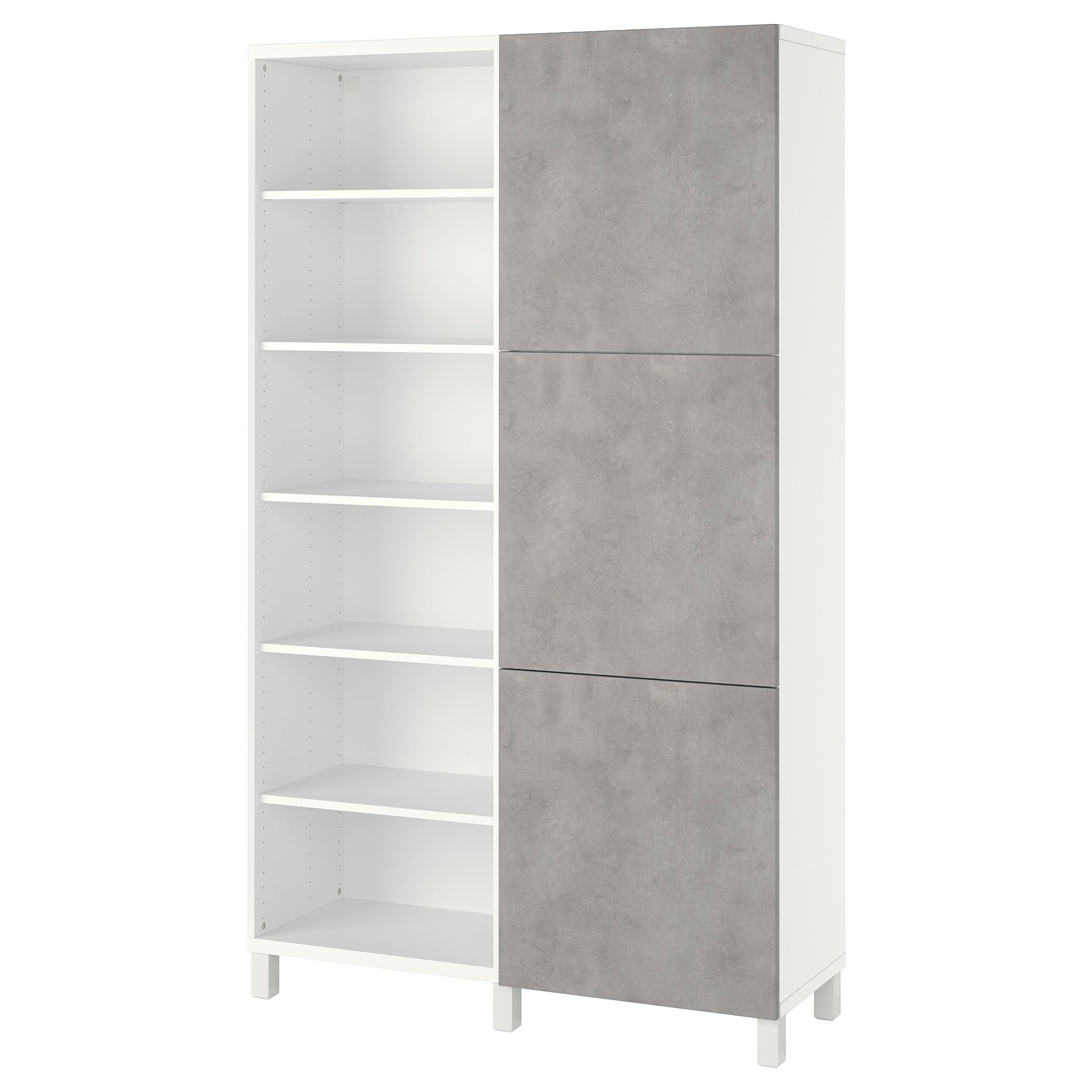 BESTÅ, storage combination with doors, 120x42x202 cm, 694.216.92