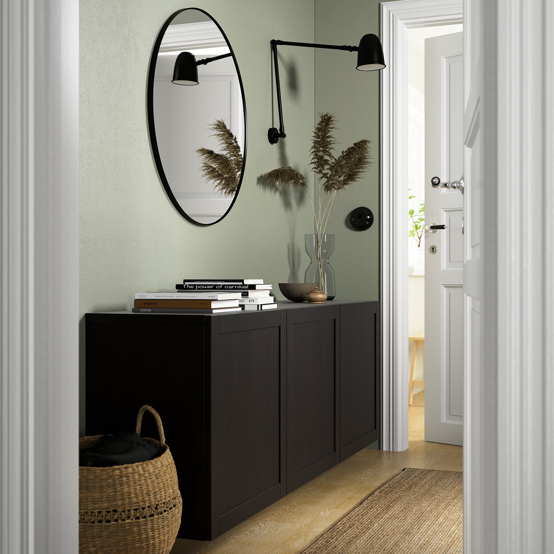 BESTÅ, wall-mounted cabinet combination, 180x42x64 cm, 694.259.11