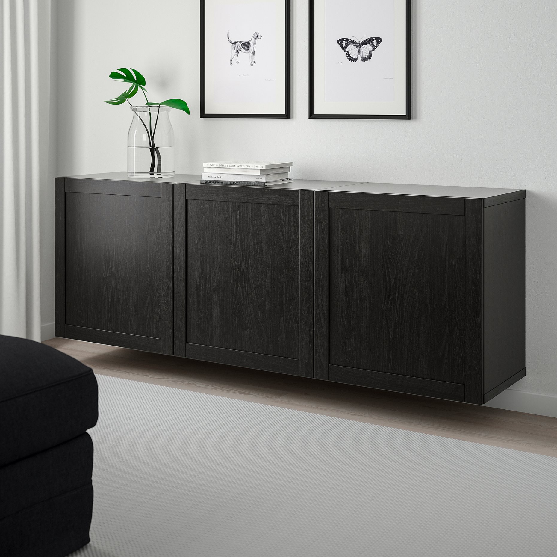 BESTÅ, wall-mounted cabinet combination, 180x42x64 cm, 694.259.11