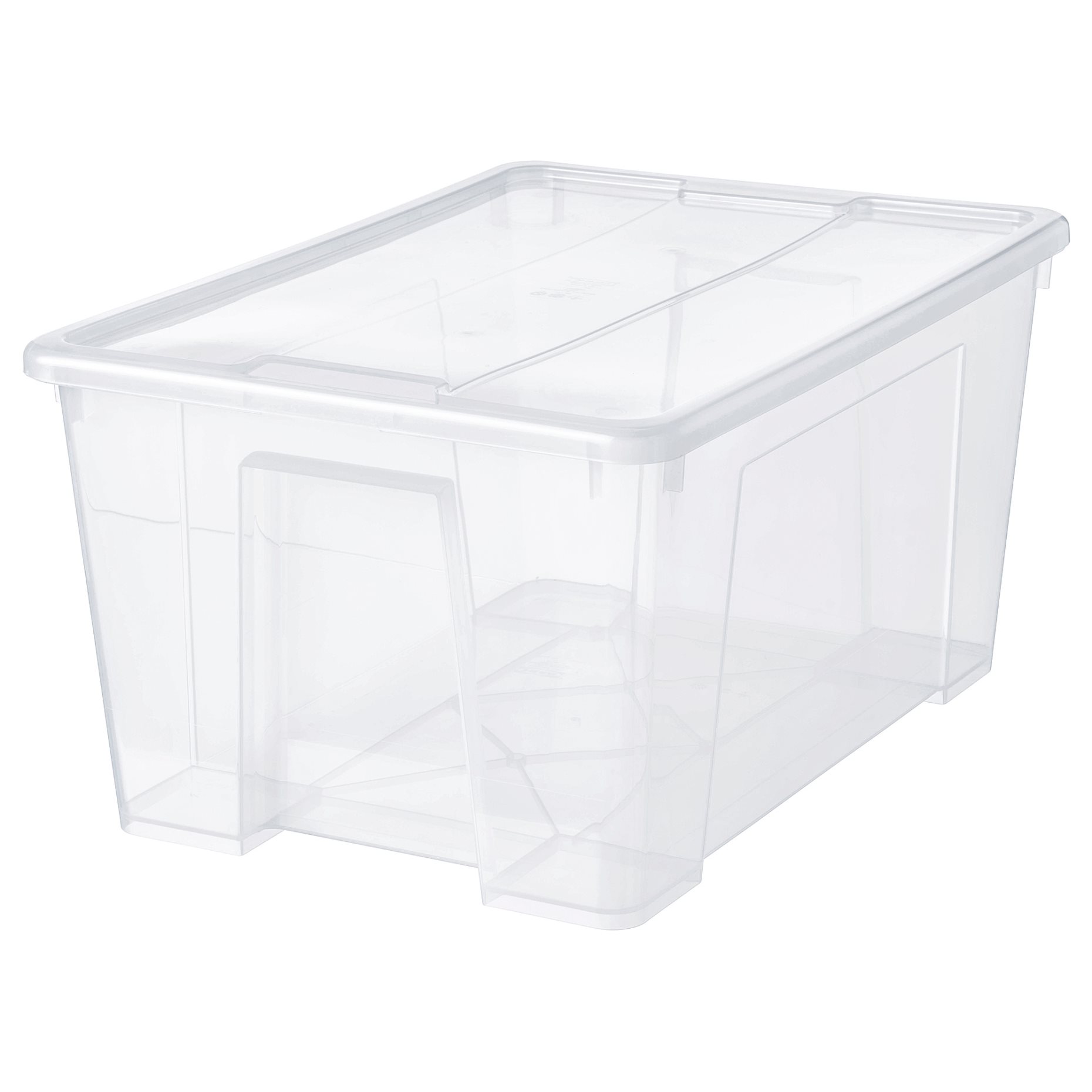 SAMLA, box with lid, 57x39x28 cm/45 l, 694.407.61