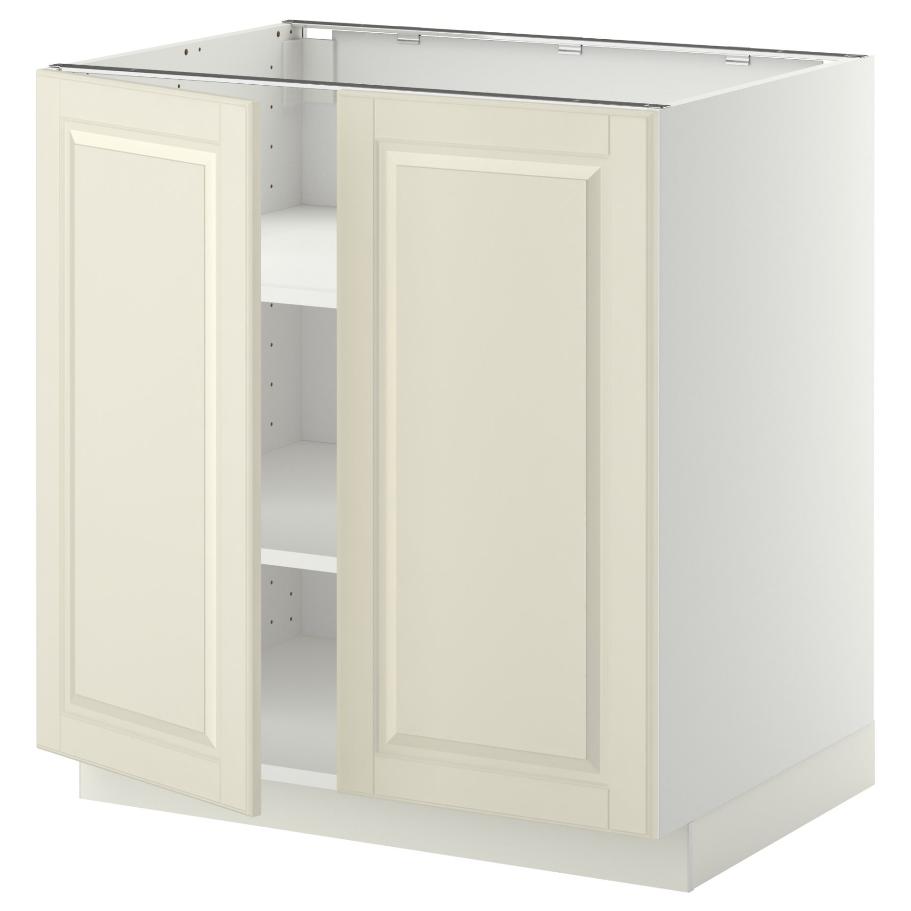METOD, base cabinet with shelves/2 doors, 80x60 cm, 694.672.70