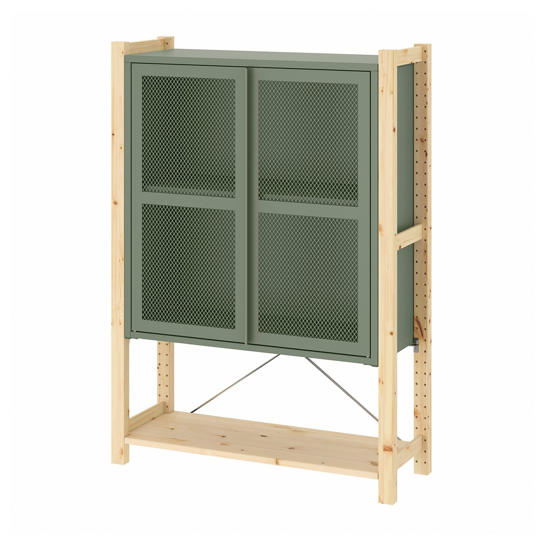 IVAR, cabinet with doors, 89x30x124 cm, 695.081.62