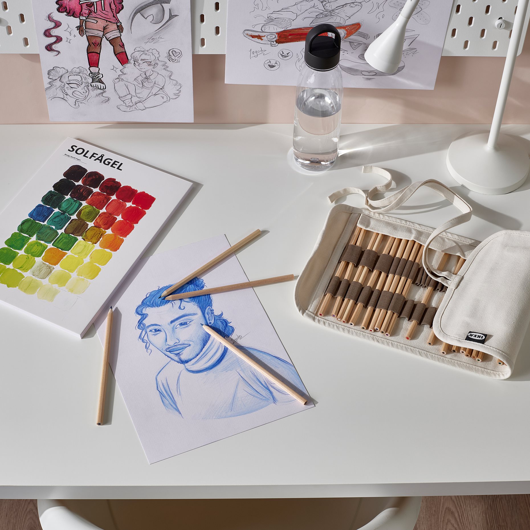 SOLFÅGEL, 3-piece drawing set, 695.289.90