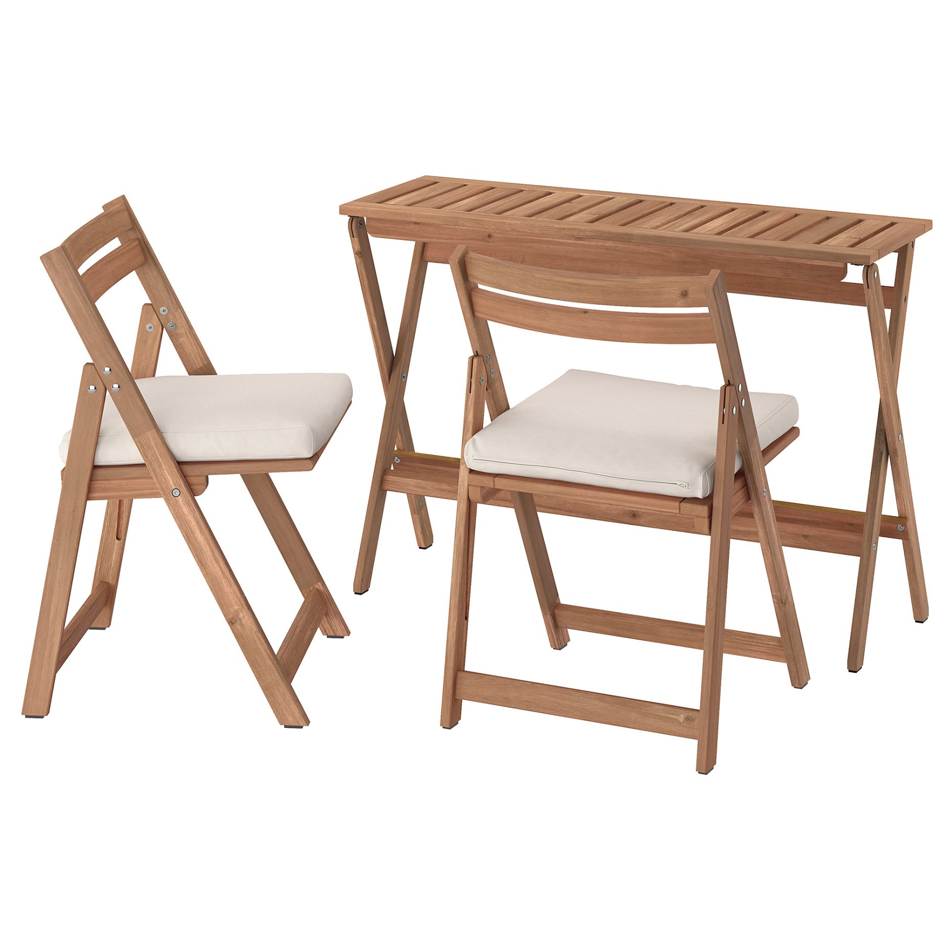 NÄMMARÖ, table and 2 chairs, folding/outdoor, 108x37 cm, 695.817.89