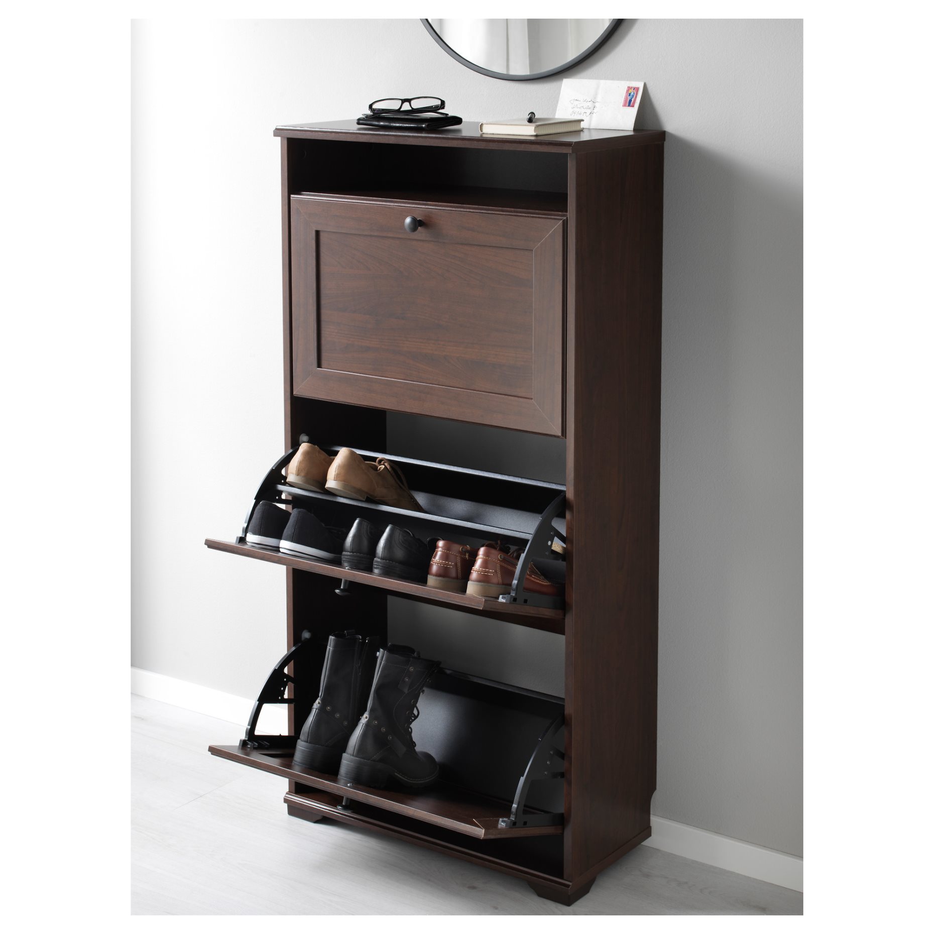 BRUSALI, shoe cabinet with 3 compartments, 702.676.04