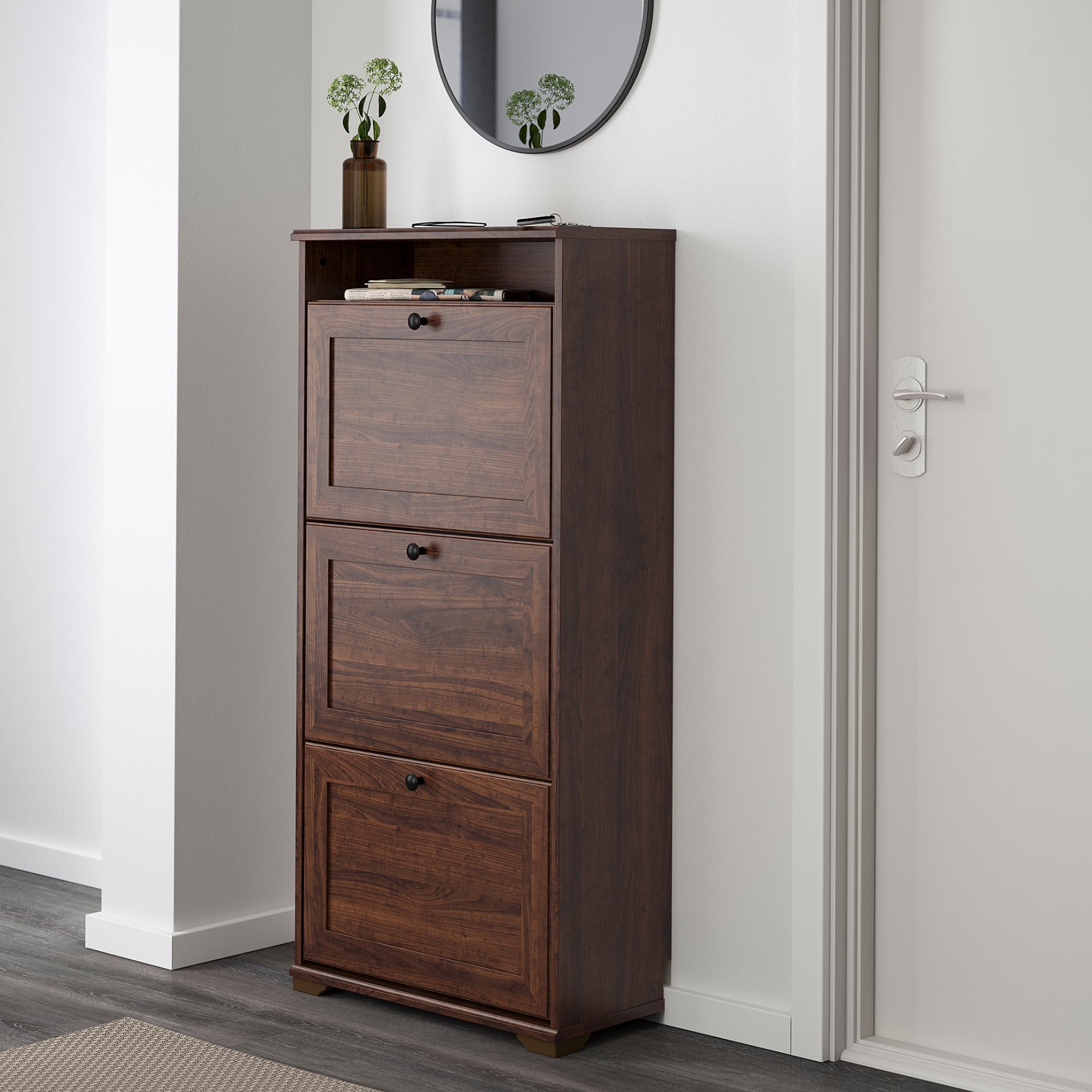 BRUSALI, shoe cabinet with 3 compartments, 702.676.04