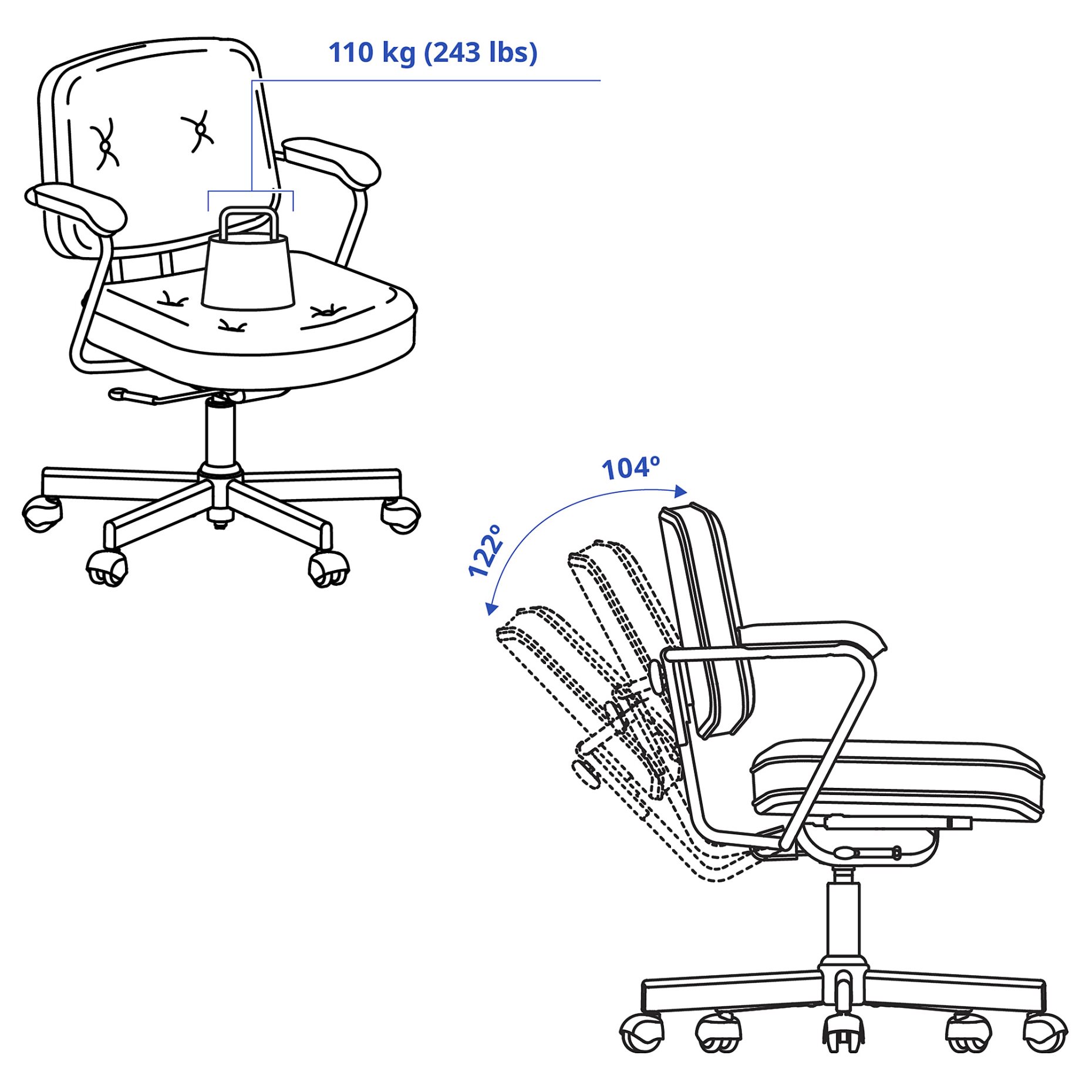 ALEFJÄLL, swivel chair, 703.674.58