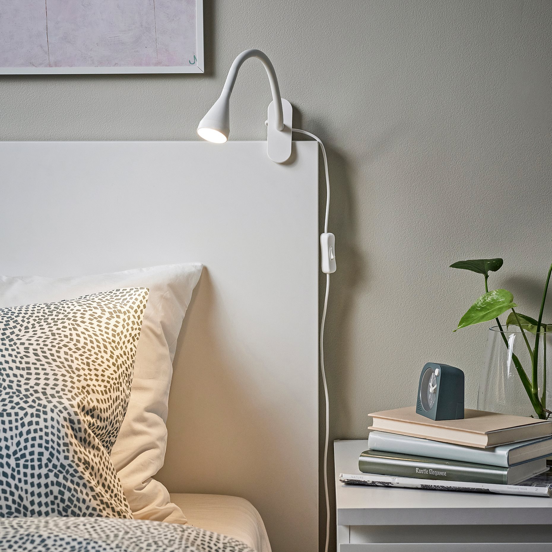 NÄVLINGE, clamp spotlight with built-in LED light source, 704.498.88
