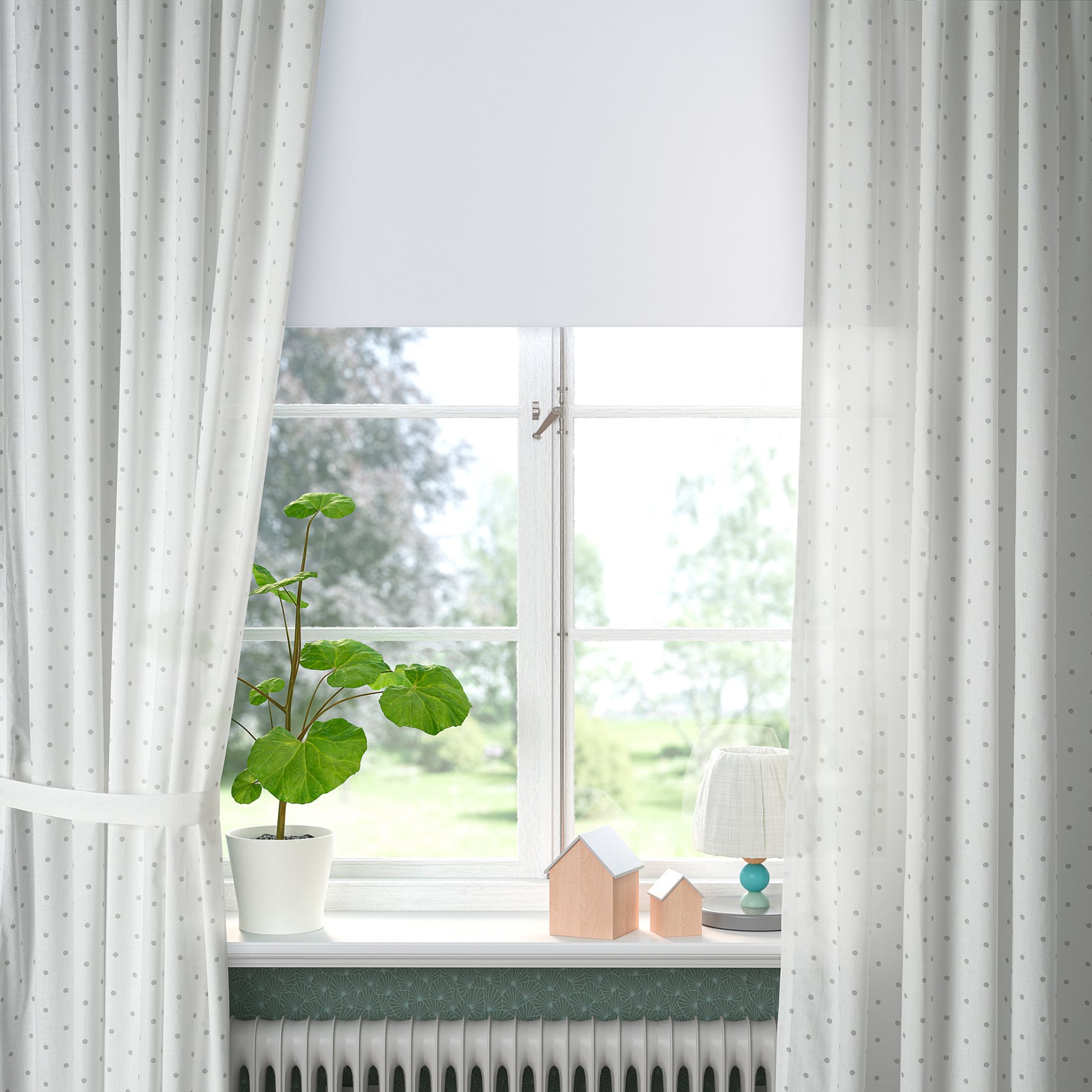LEN, curtains with tie-backs, 1 pair, 704.576.37