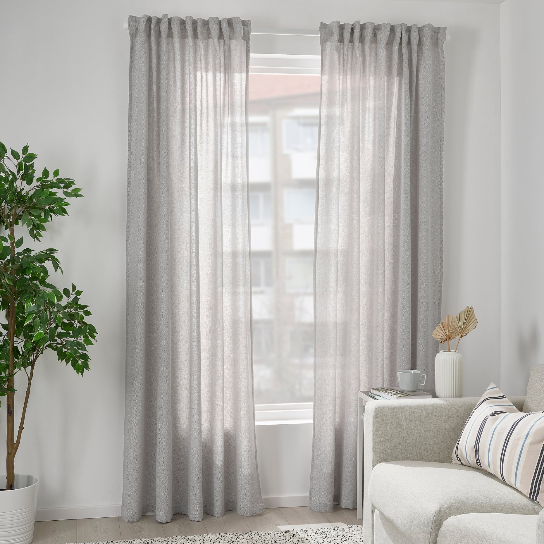 FJÄDERMOTT, curtains 145x300 cm, 1 pair, 705.045.87