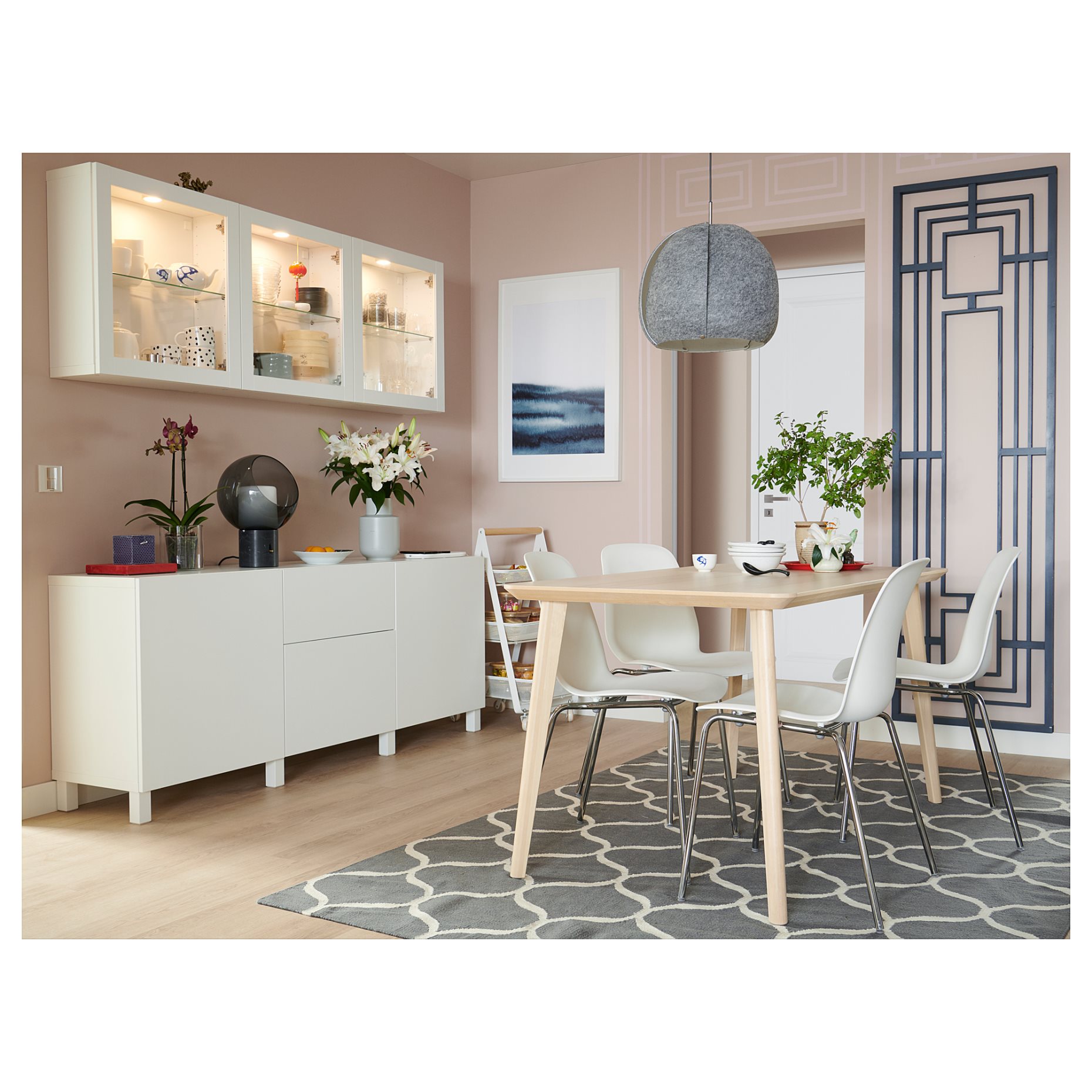BESTÅ, storage combination with drawers soft-closing, 180x42x74 cm, 791.956.36