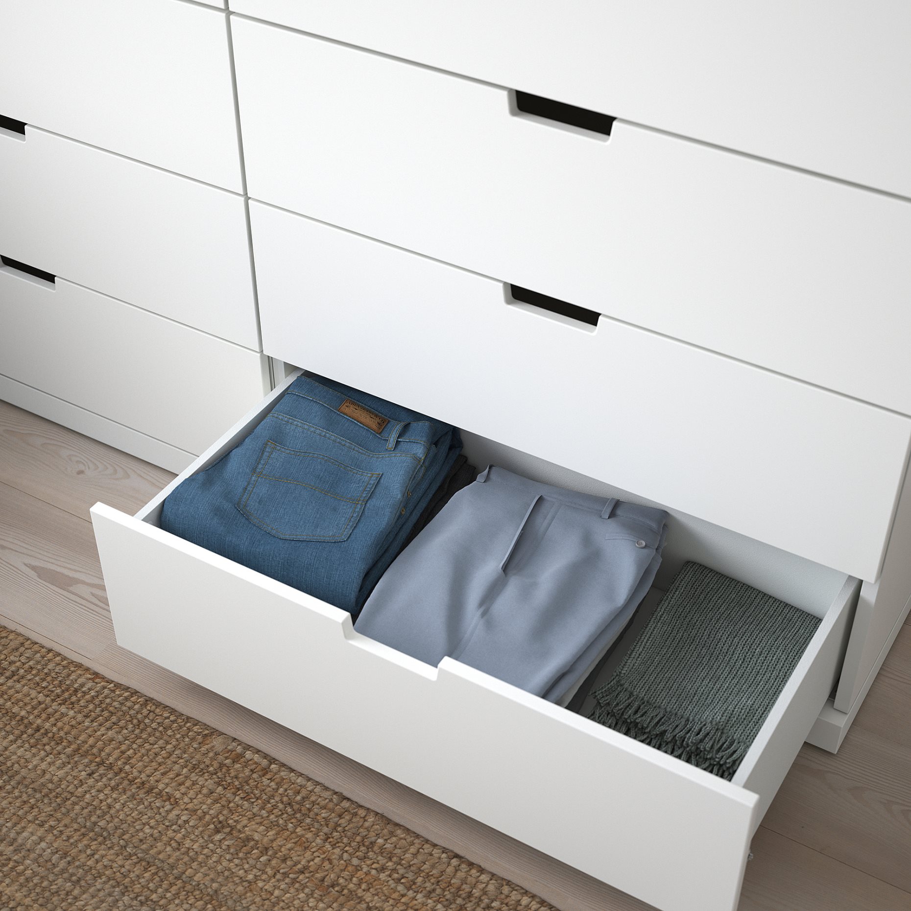 NORDLI, chest of 12 drawers, 160x145 cm, 792.394.90