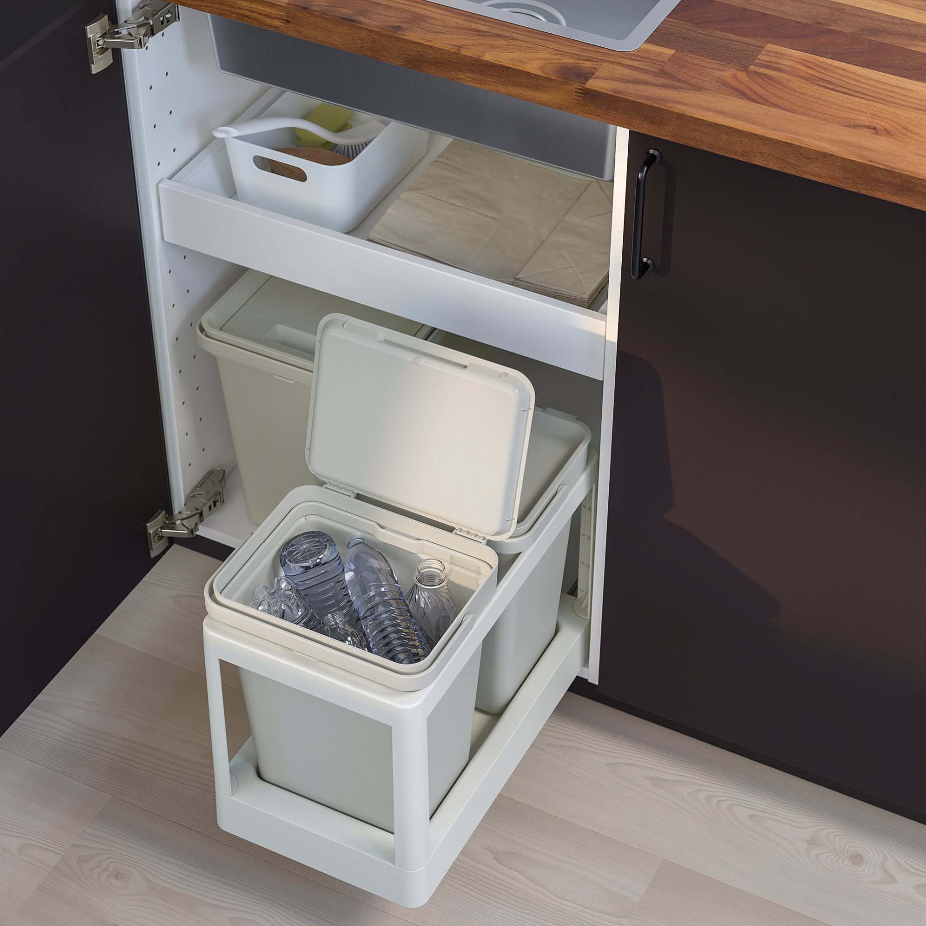HÅLLBAR, waste sorting solution with pull-out, 20 l, 793.088.03