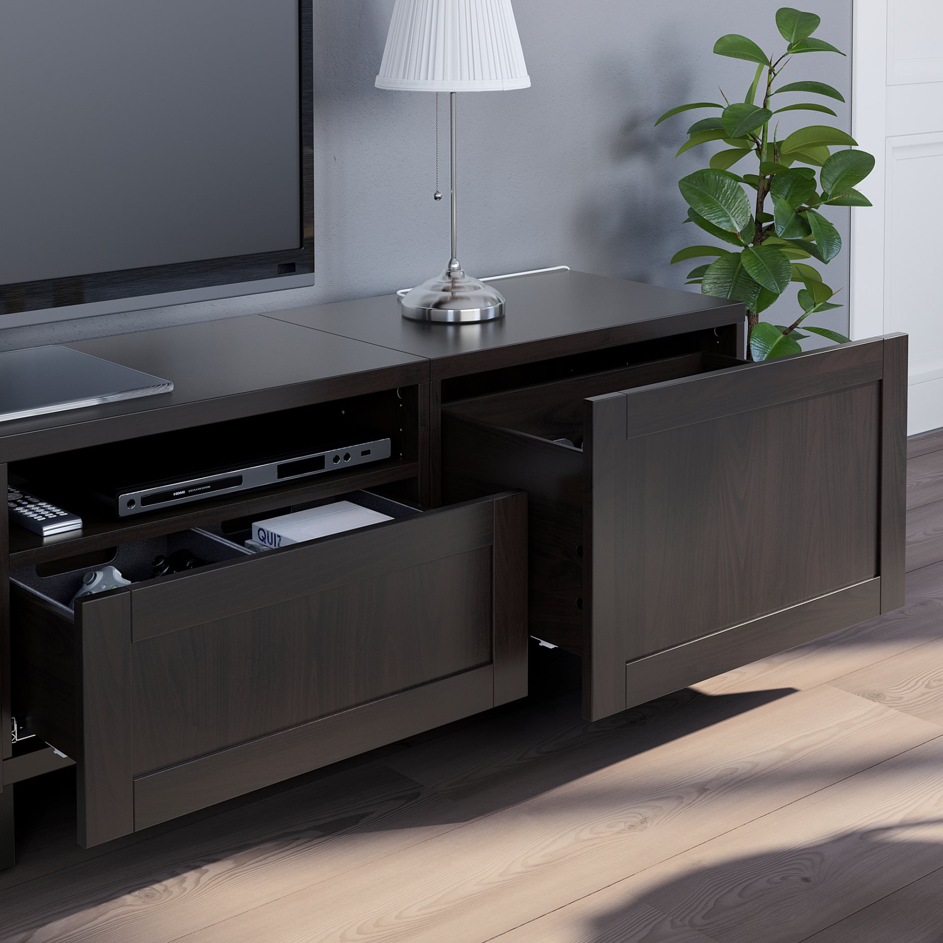 BESTÅ, TV storage combination/doors/drawers soft closing, 240x42x230 cm, 794.119.61