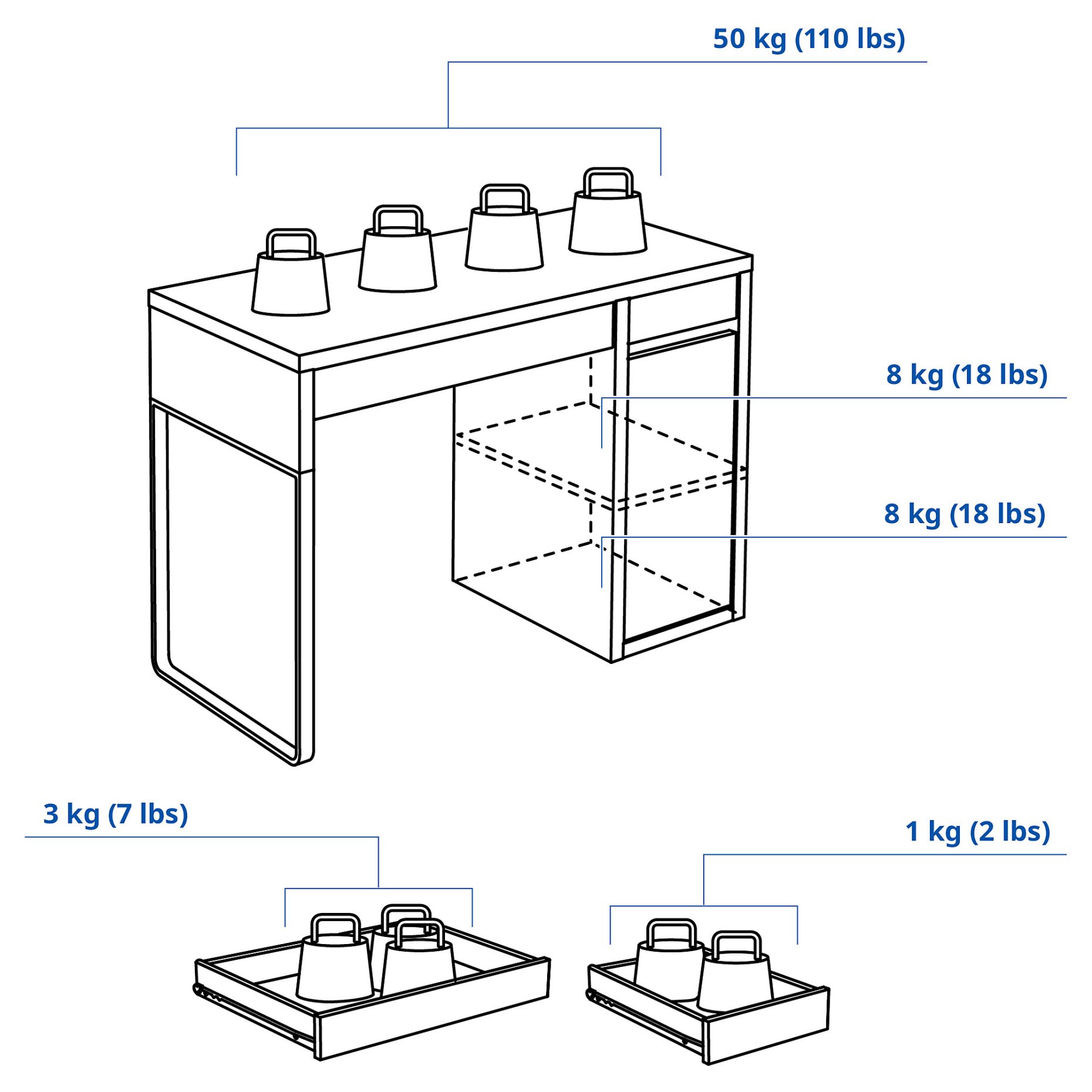 MICKE, desk, 802.130.74