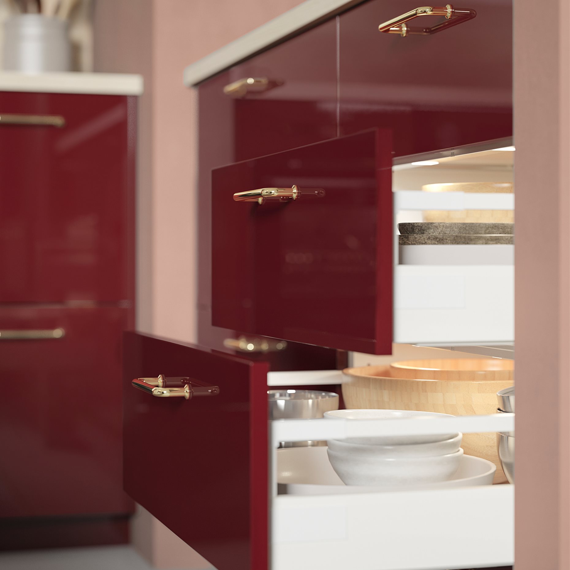 MITTLED, LED ktchn drawer lighting with sensor dimmable, 56 cm, 804.635.48