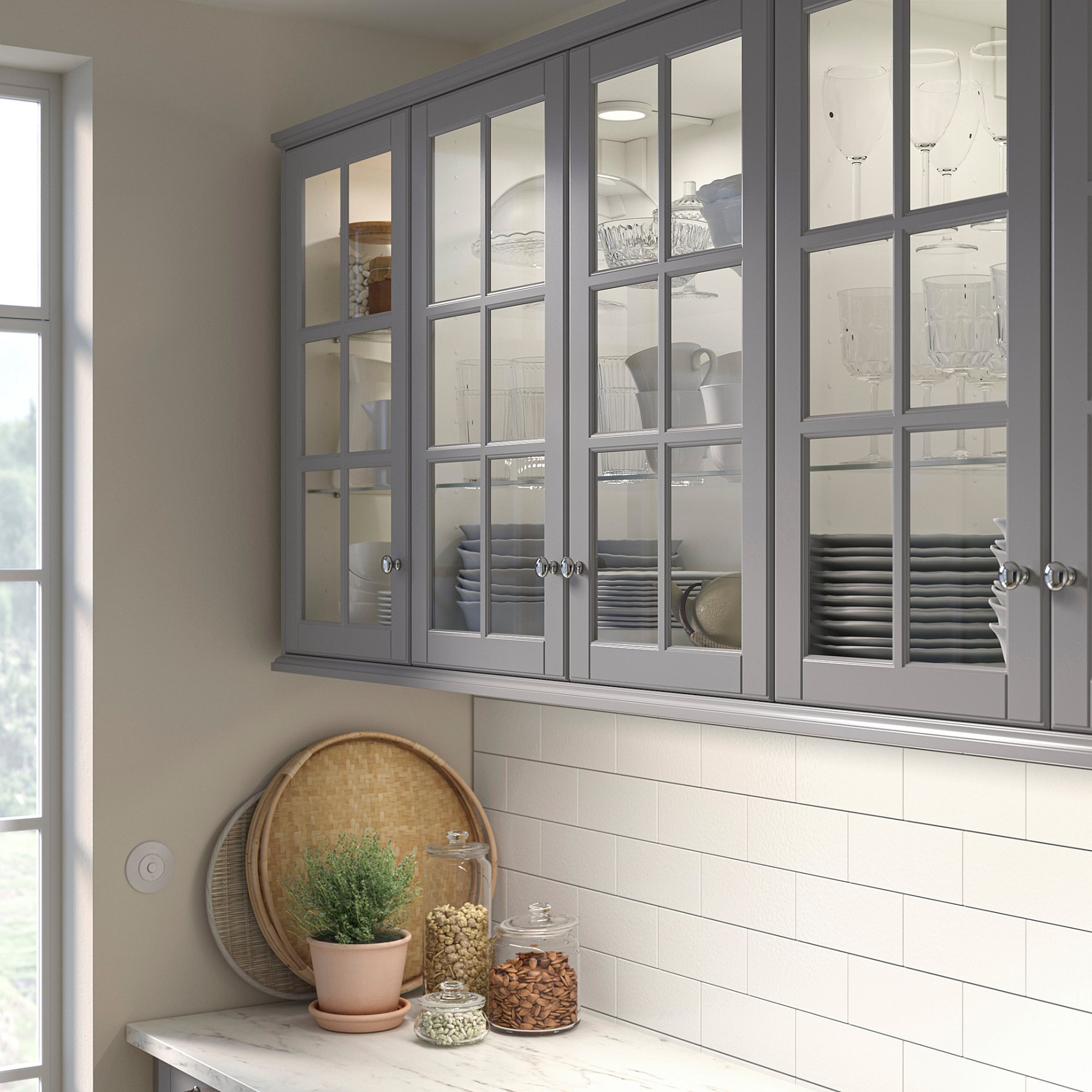 BODBYN, glass door, 30x80 cm, 804.850.36