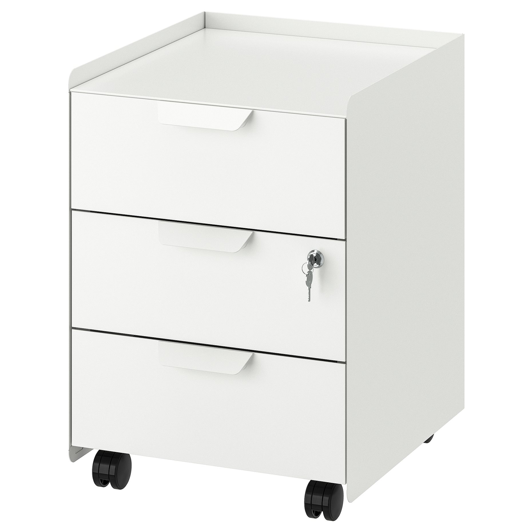 TROTTEN, drawer unit with 3 drawers on castors, 40x47x56 cm, 804.850.98