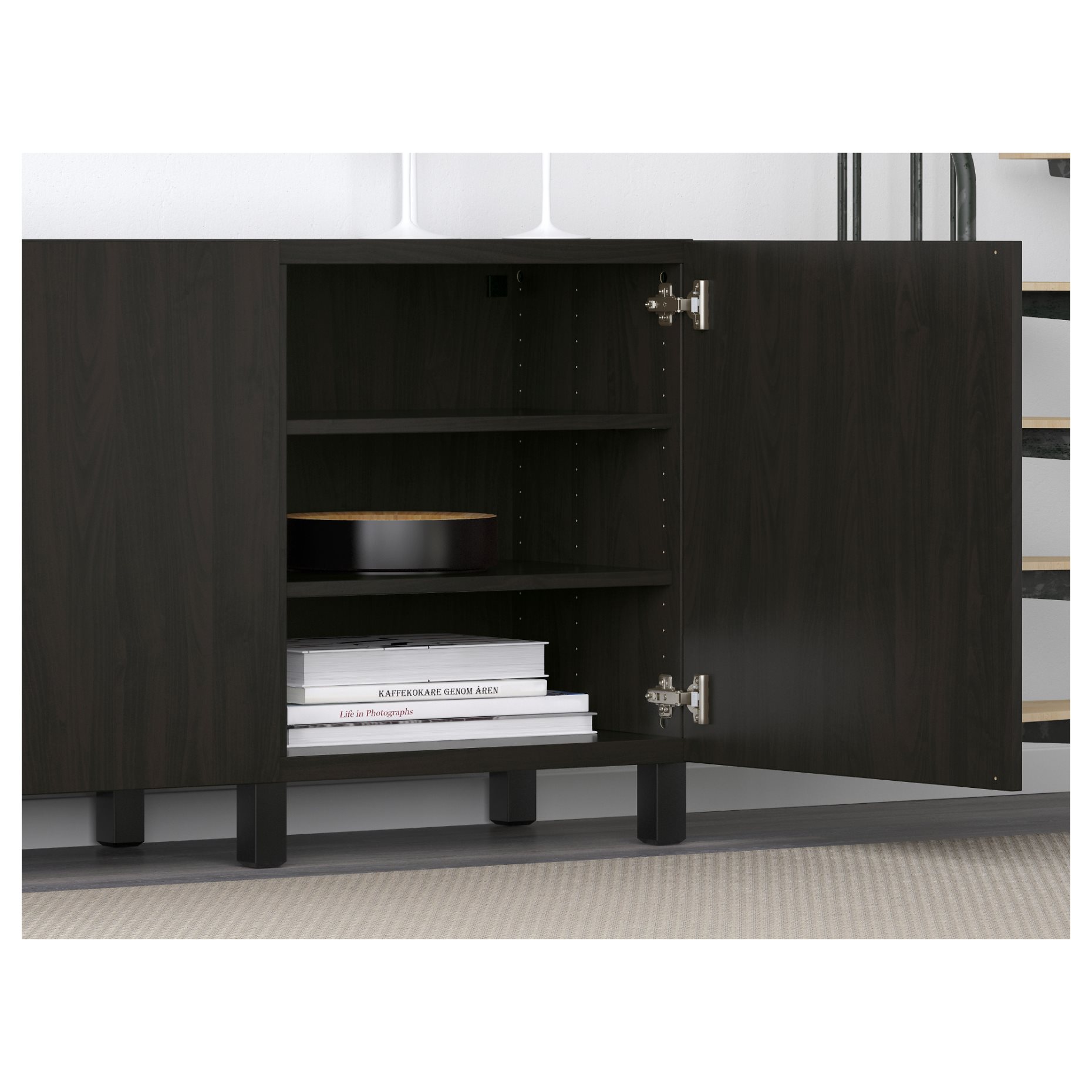 BESTÅ, storage combination with doors, 180x42x74 cm, 891.394.90