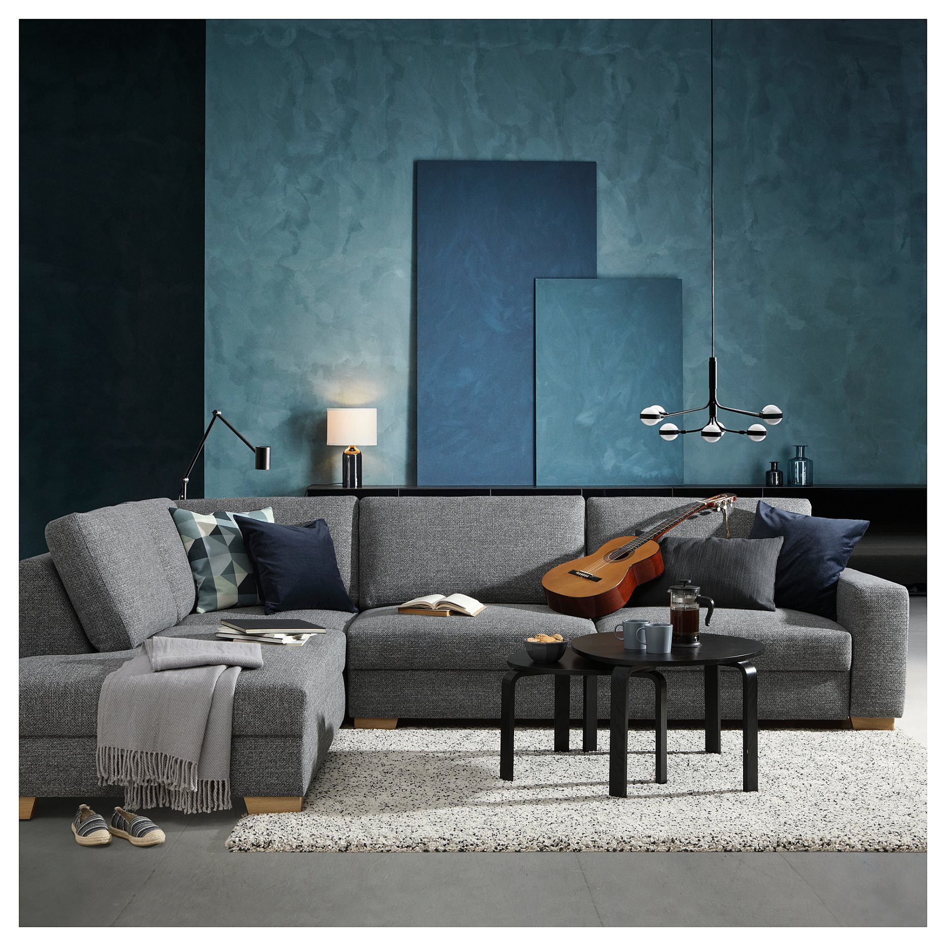 SÖRVALLEN, corner sofa 4-seat with open end/left, 893.147.71