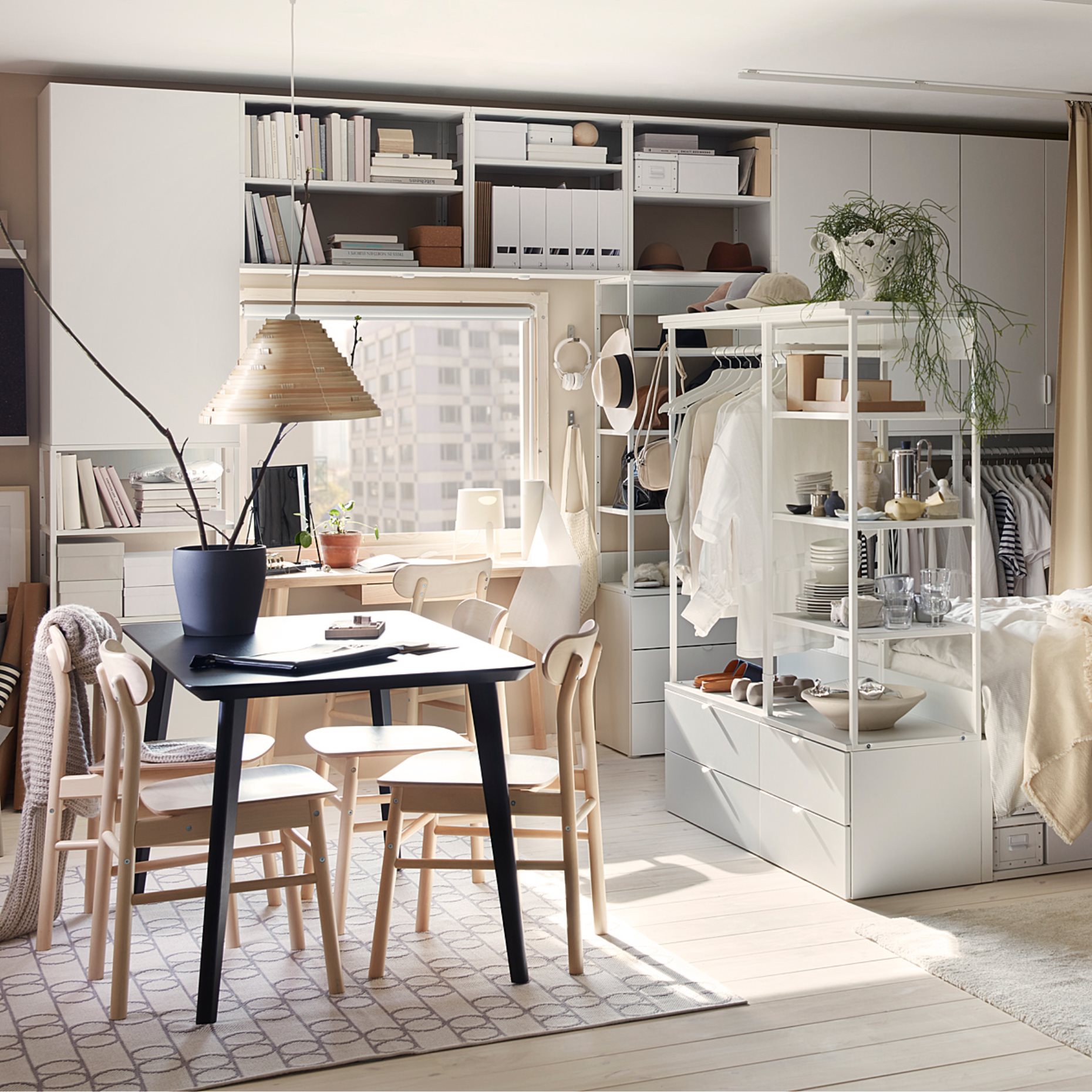 PLATSA, bed with 4 drawers, 140x244x163 cm, 893.264.63