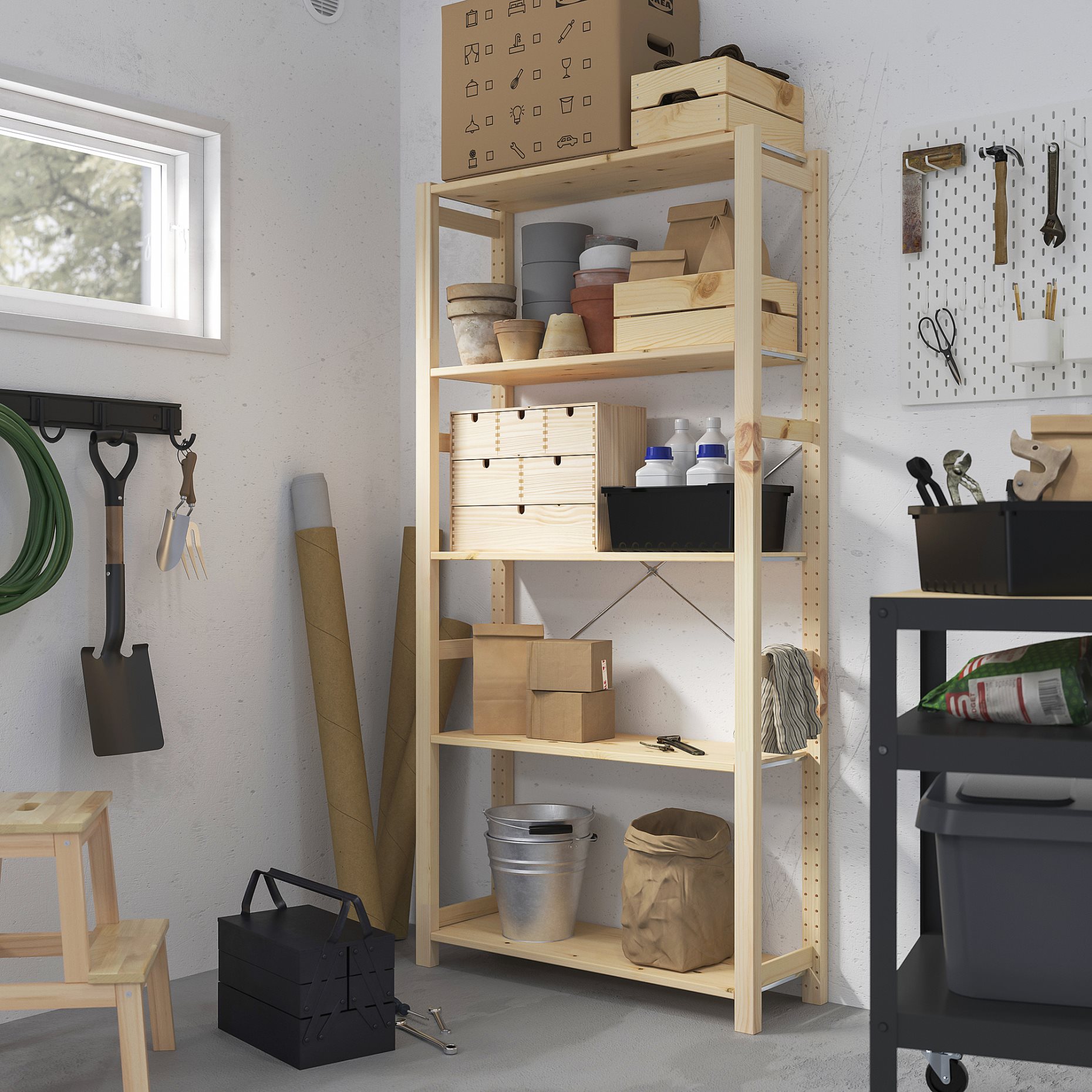 IVAR, shelving unit, 89x30x179 cm, 894.045.78