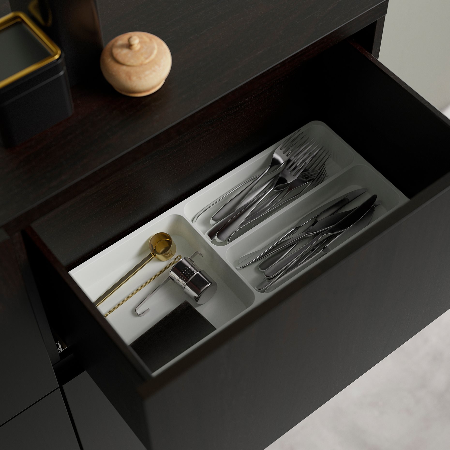 BESTÅ, storage combination with doors/drawers push-open, 120x42x74 cm, 894.126.01