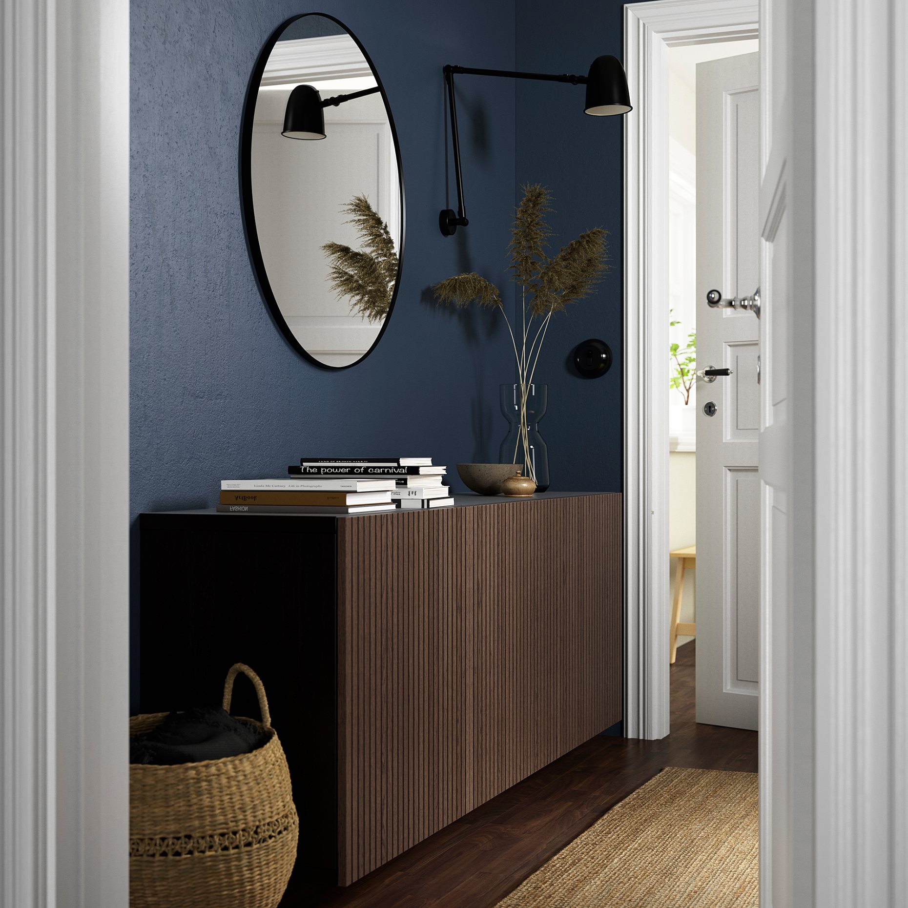 BESTÅ, wall-mounted cabinet combination, 180x42x64 cm, 894.217.90