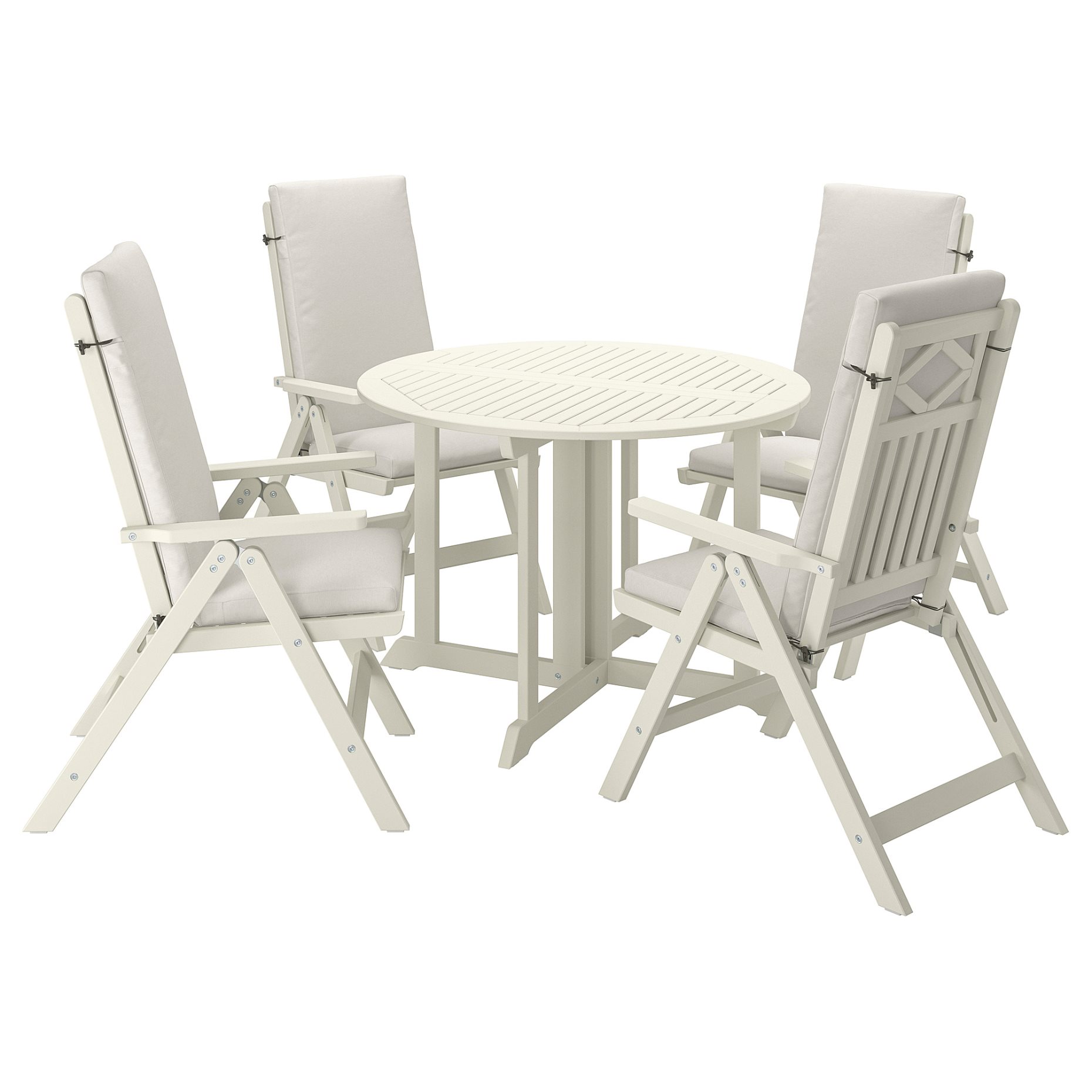 BONDHOLMEN, τραπέζι/4 καρέκλες με ρυθμιζόμενη πλάτη, εξωτερικού χώρου, 895.498.78