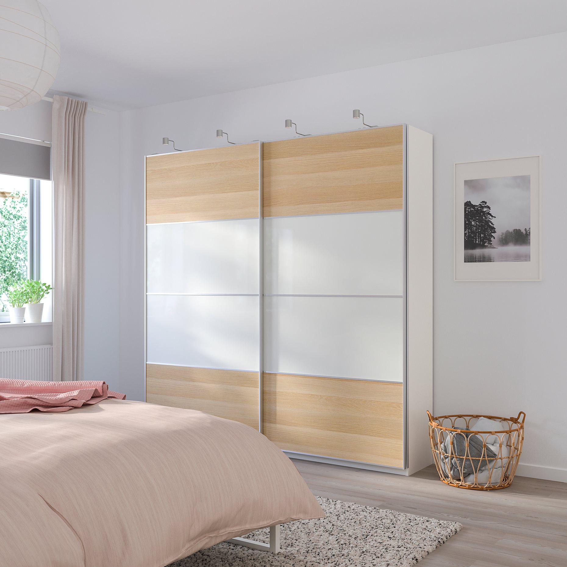 MEHAMN, 4 panels for sliding door frame, 75x201 cm, 904.211.95