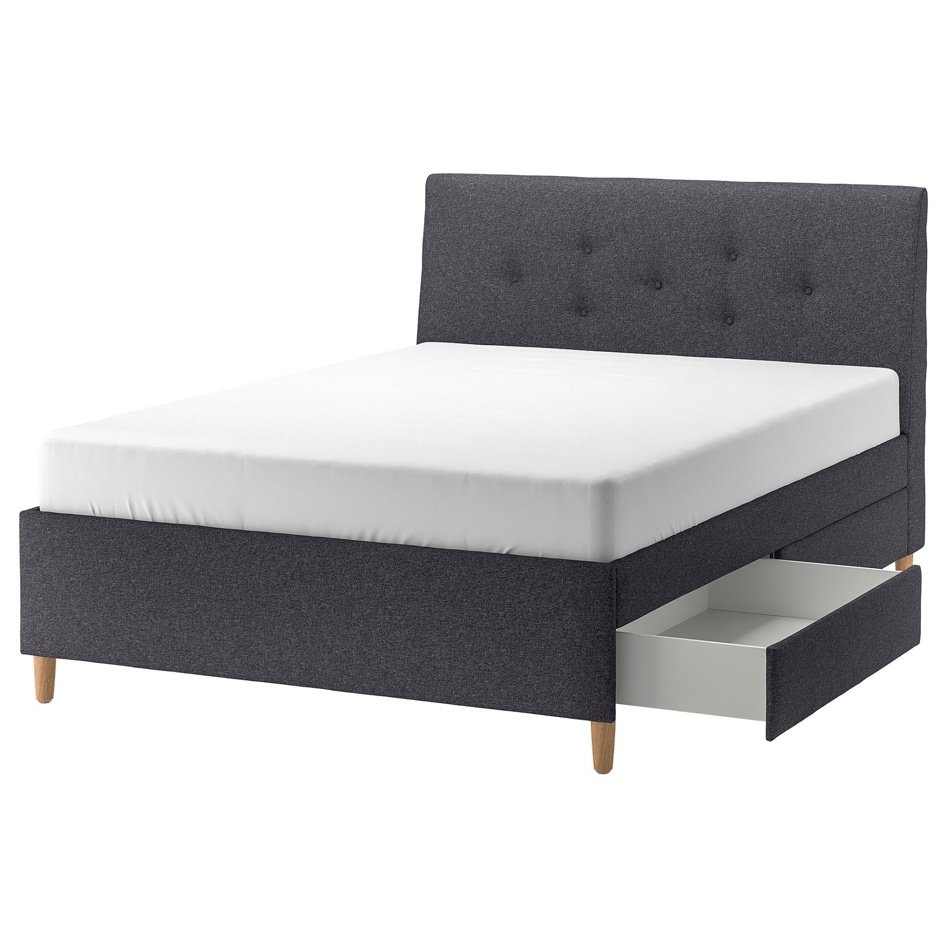 IDANÄS, upholstered storage bed, 160x200 cm, 904.471.76