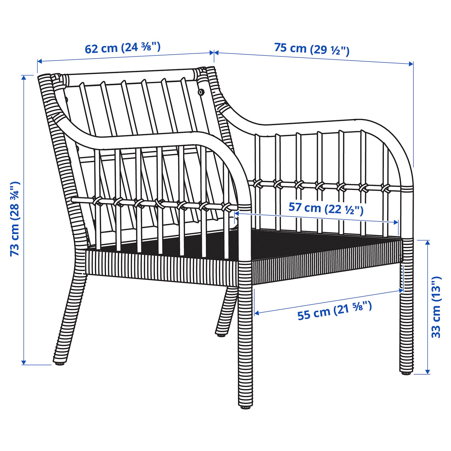 HOLMSTA, armchair/handmade, 905.085.51