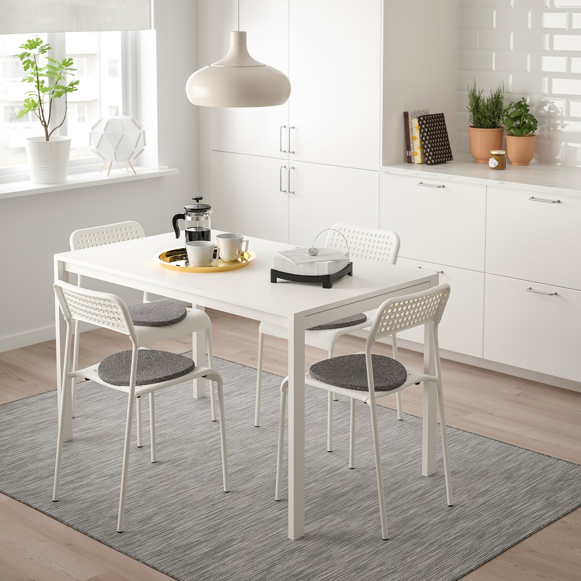 MELLTORP/ADDE, table and 4 chairs, 990.143.76
