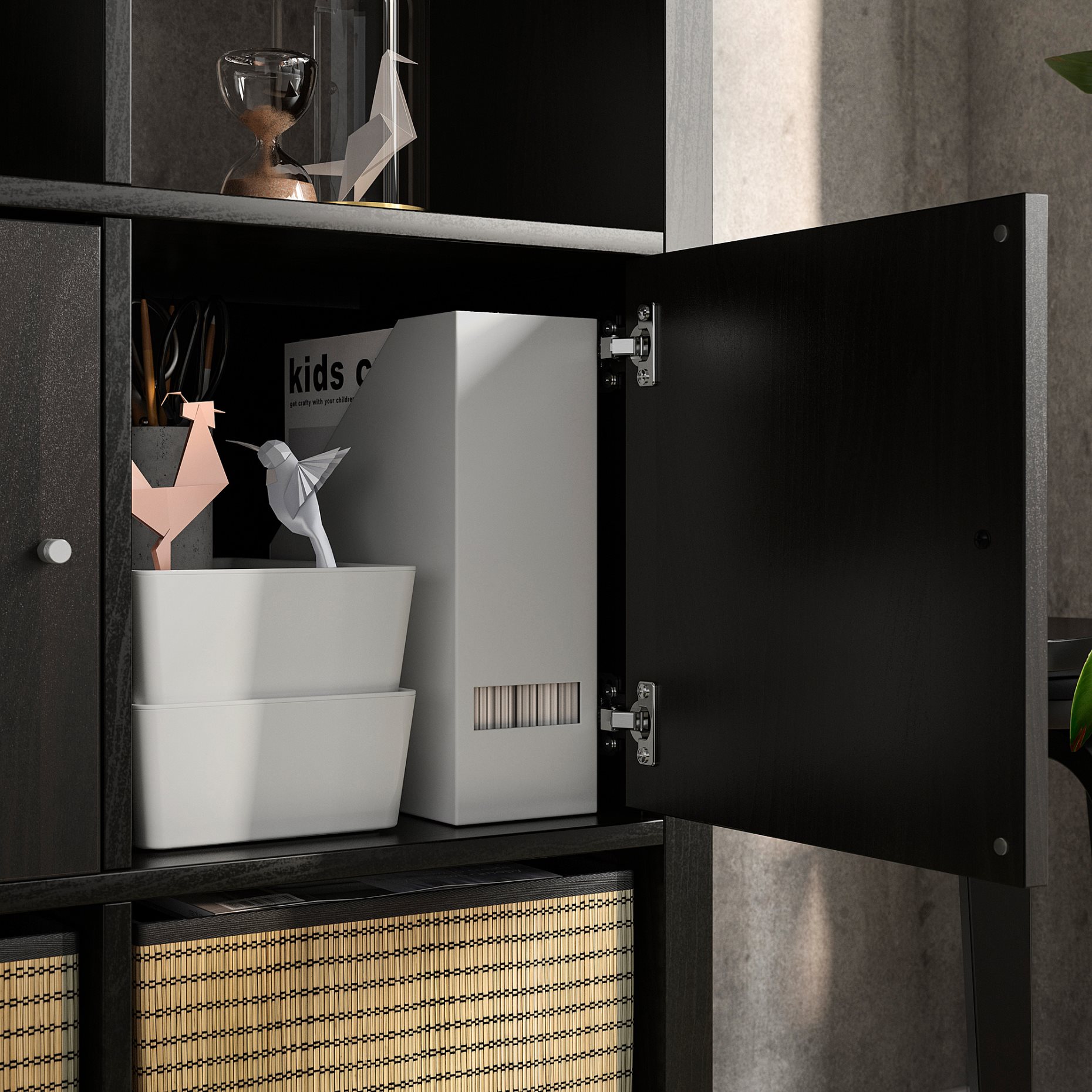 KALLAX, shelving unit with doors, 990.174.45