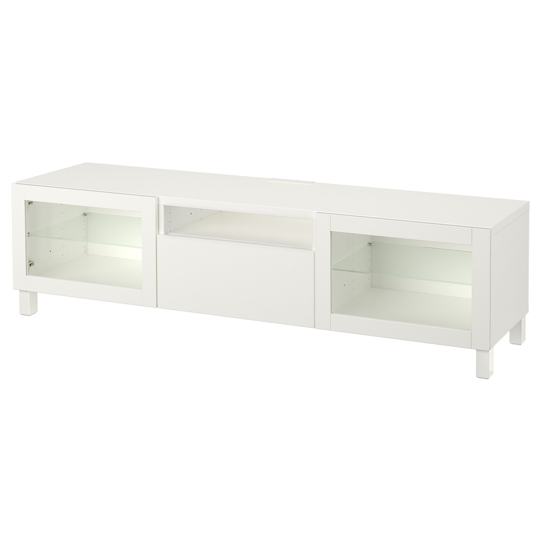 BESTÅ, TV bench with doors/drawer soft closing, 180x42x48 cm, 993.291.97
