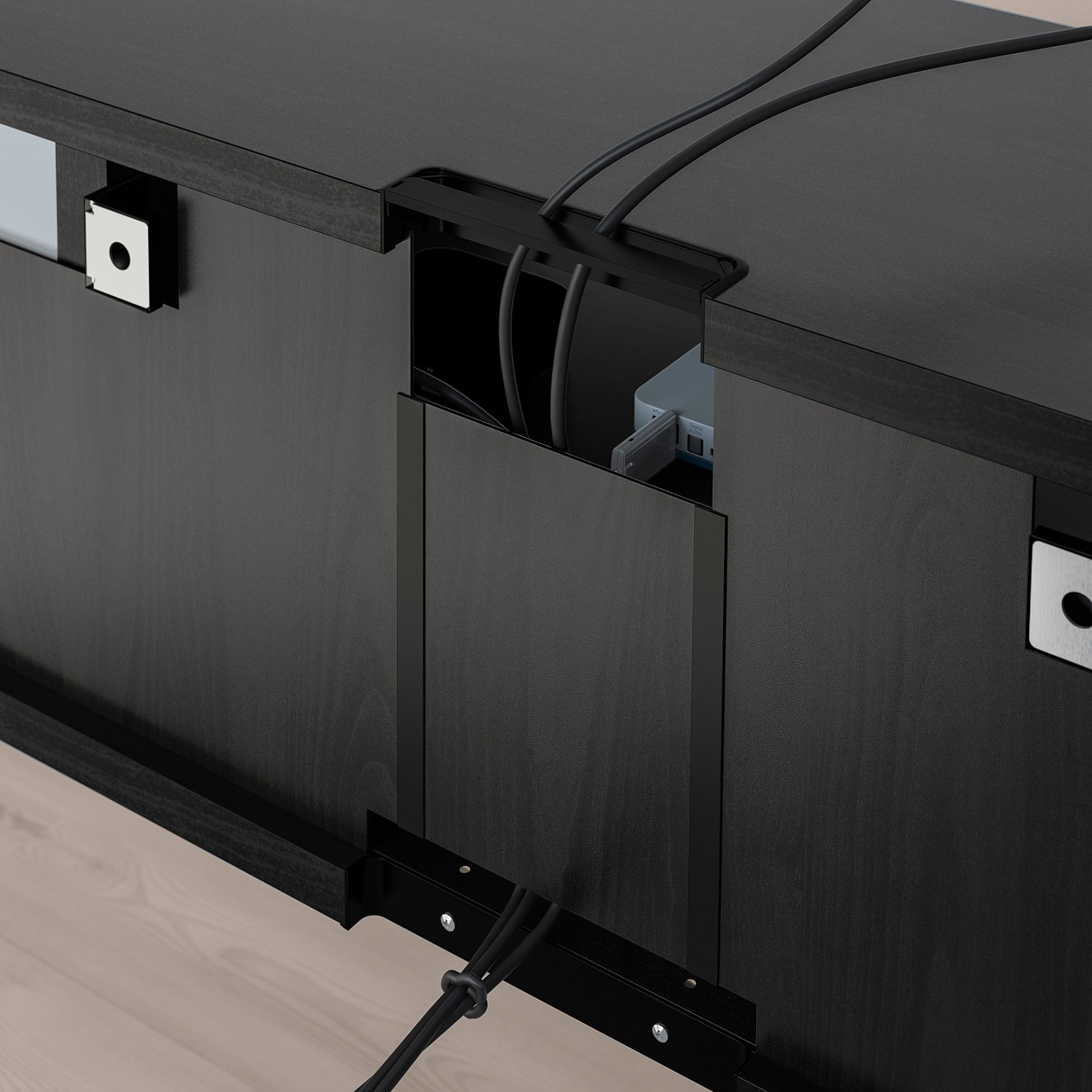 BESTÅ, TV storage combination/glass doors/drawers push open, 300x42x211 cm, 994.067.08