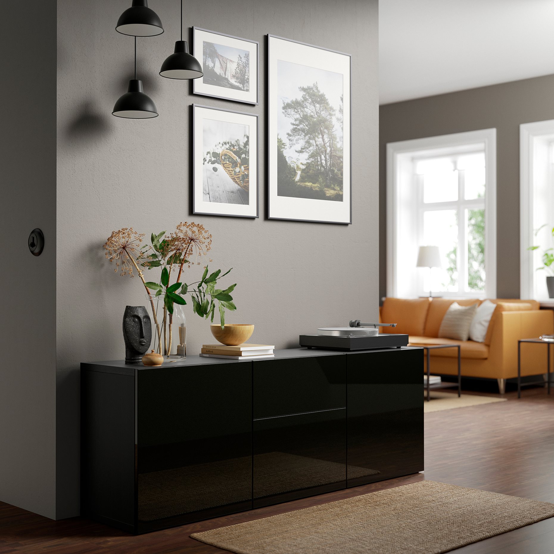 BESTÅ, storage combination with drawers, 180x42x65 cm, 994.126.53