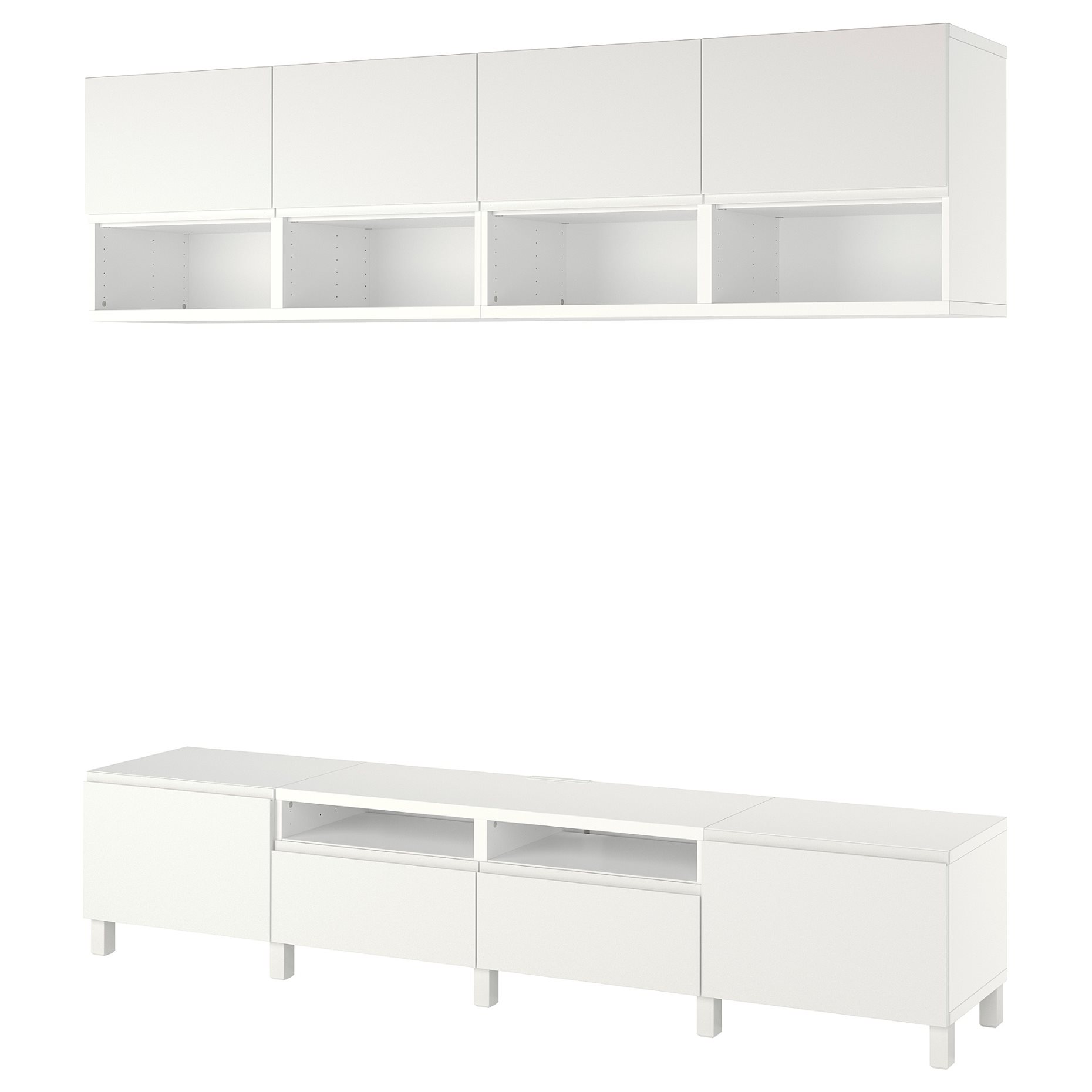 BESTÅ, TV storage combination/doors/drawers push open, 240x42x230 cm, 994.213.89