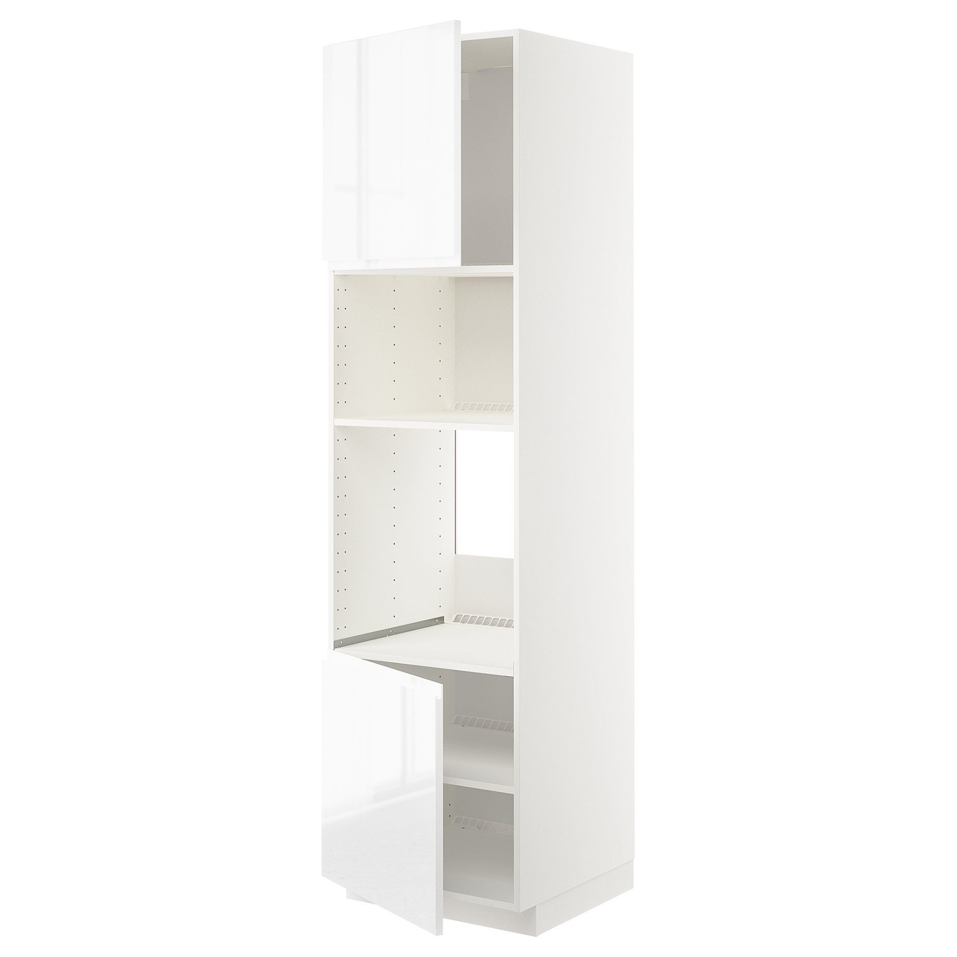 METOD, high cabinet for oven/microwave with 2 doors/shelves, 60x60x220 cm, 994.568.83