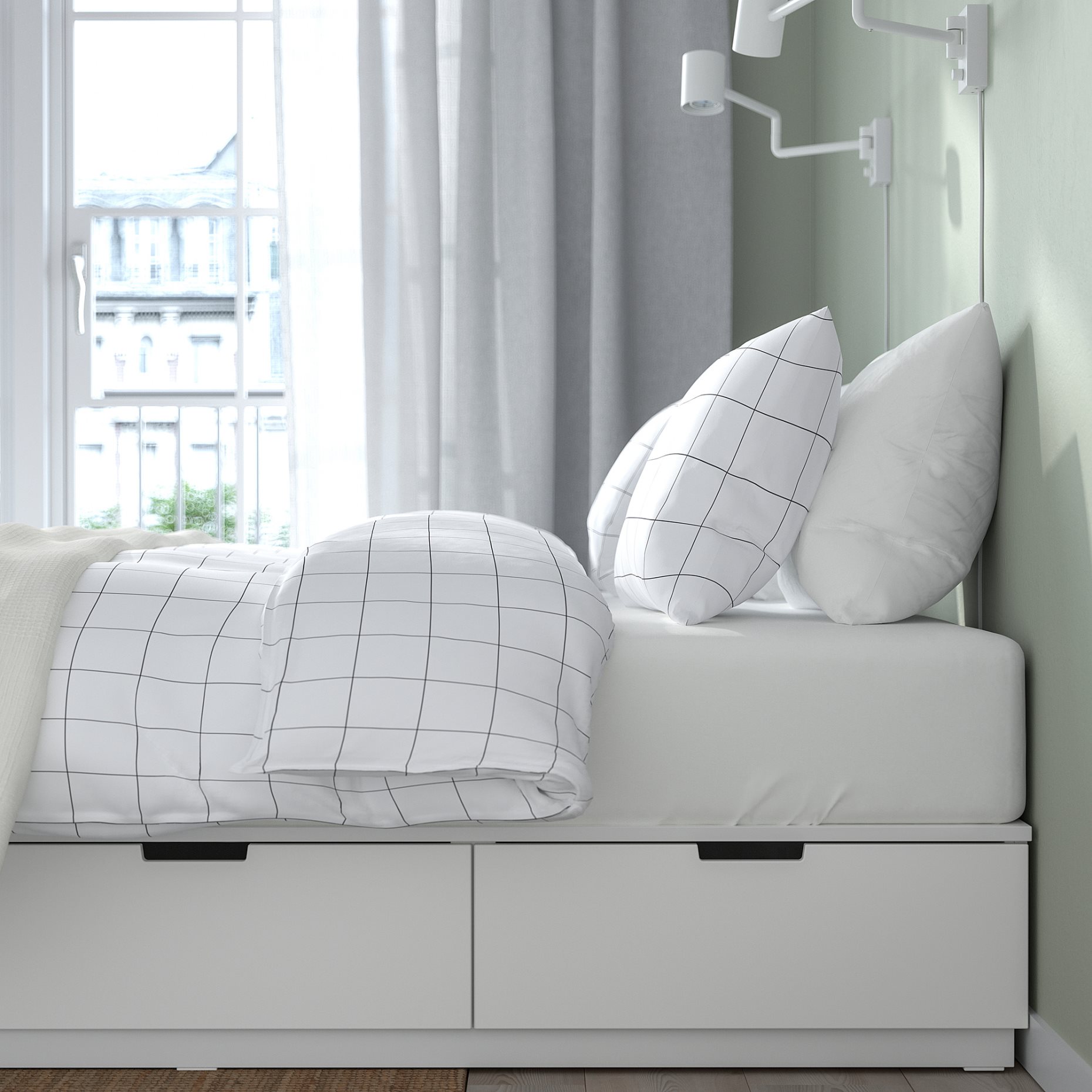 NORDLI, bed with storage, 160x200 cm, 003.498.49