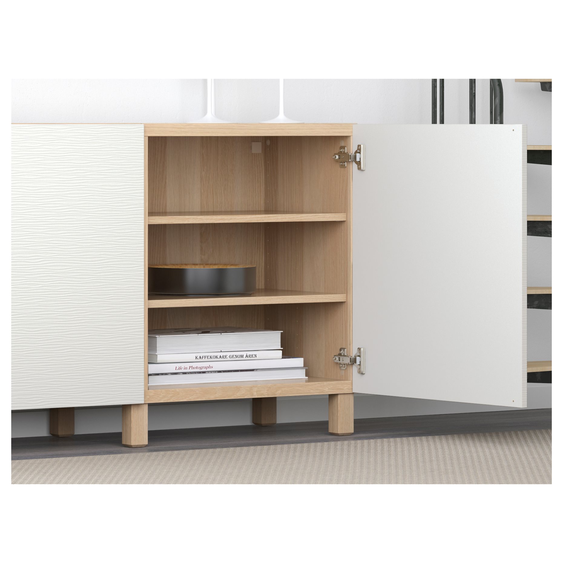 BESTÅ, storage combination with doors, 180x42x74 cm, 091.399.03