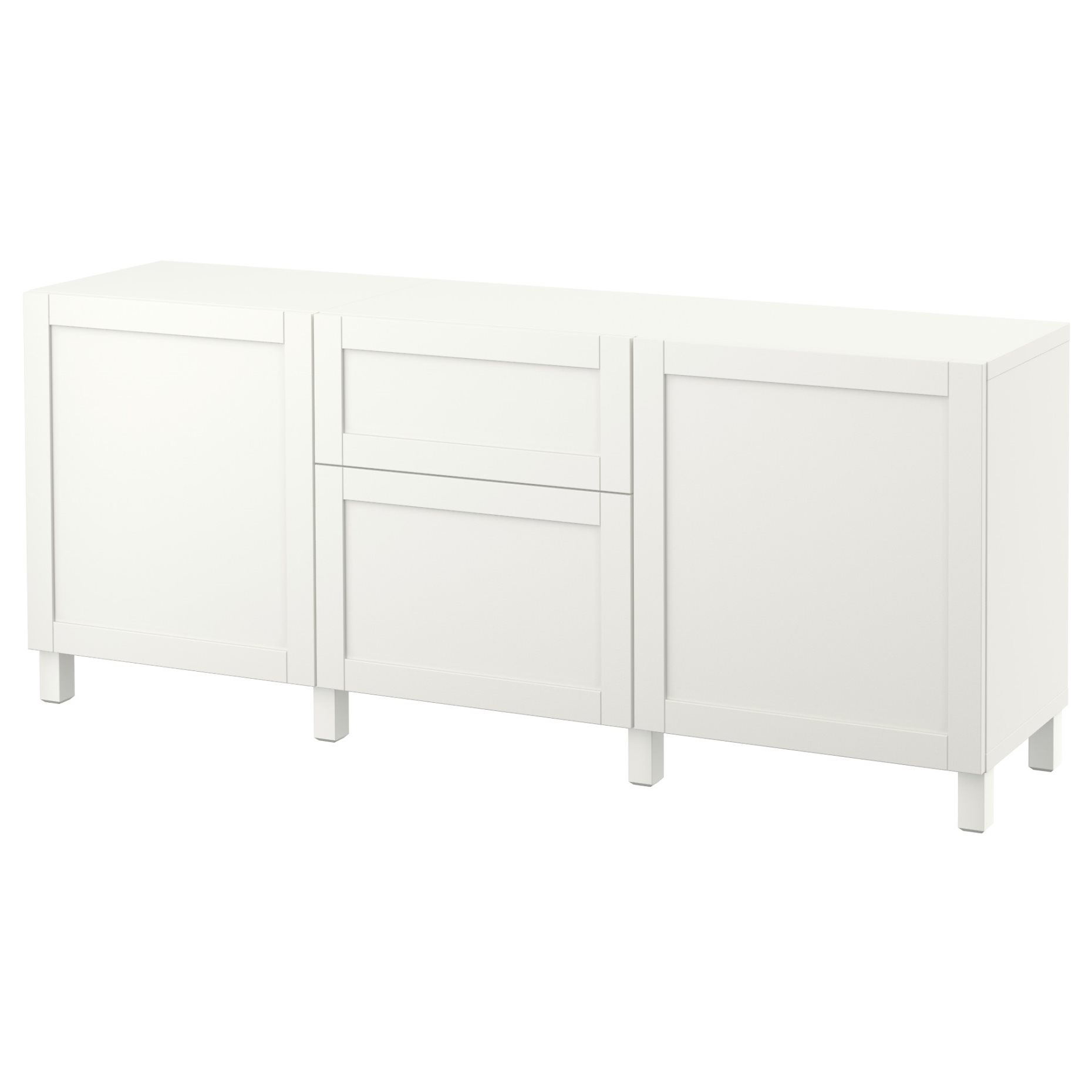 BESTÅ, storage combination with drawers soft-closing, 180x42x74 cm, 091.956.25