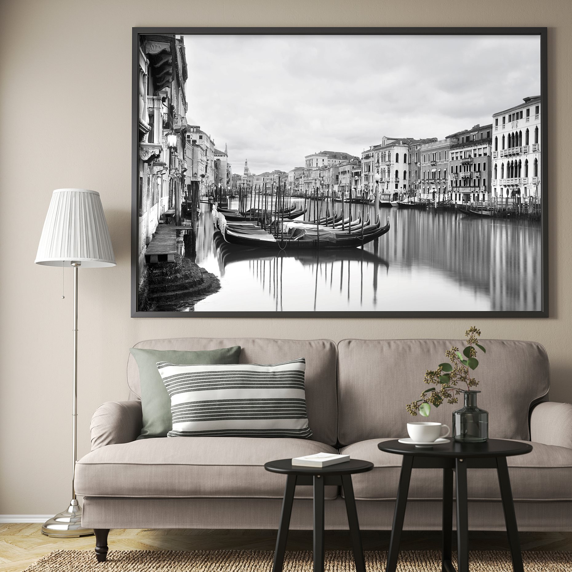 BJÖRKSTA, picture with frame/Canal Grande, 200x140 cm, 093.849.61